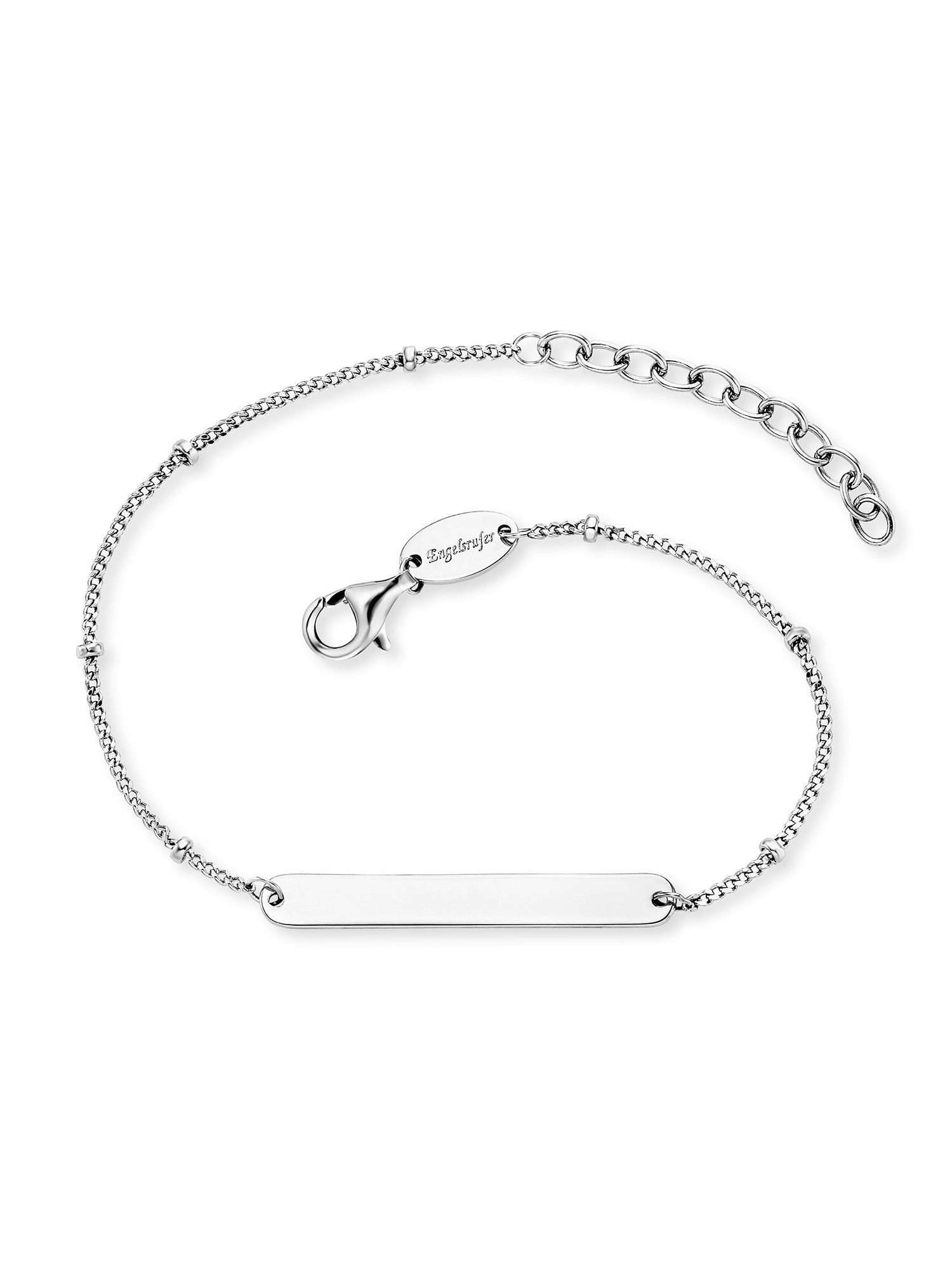 Angel Whisperer Silver ID Bar Bracelet ERB-ID-LILMOON