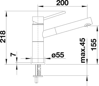 Blanco Küchenarmatur »ALTA-S-F Compact«, Hochdruck, mit herausnehmbarer Vorfensterarmatur