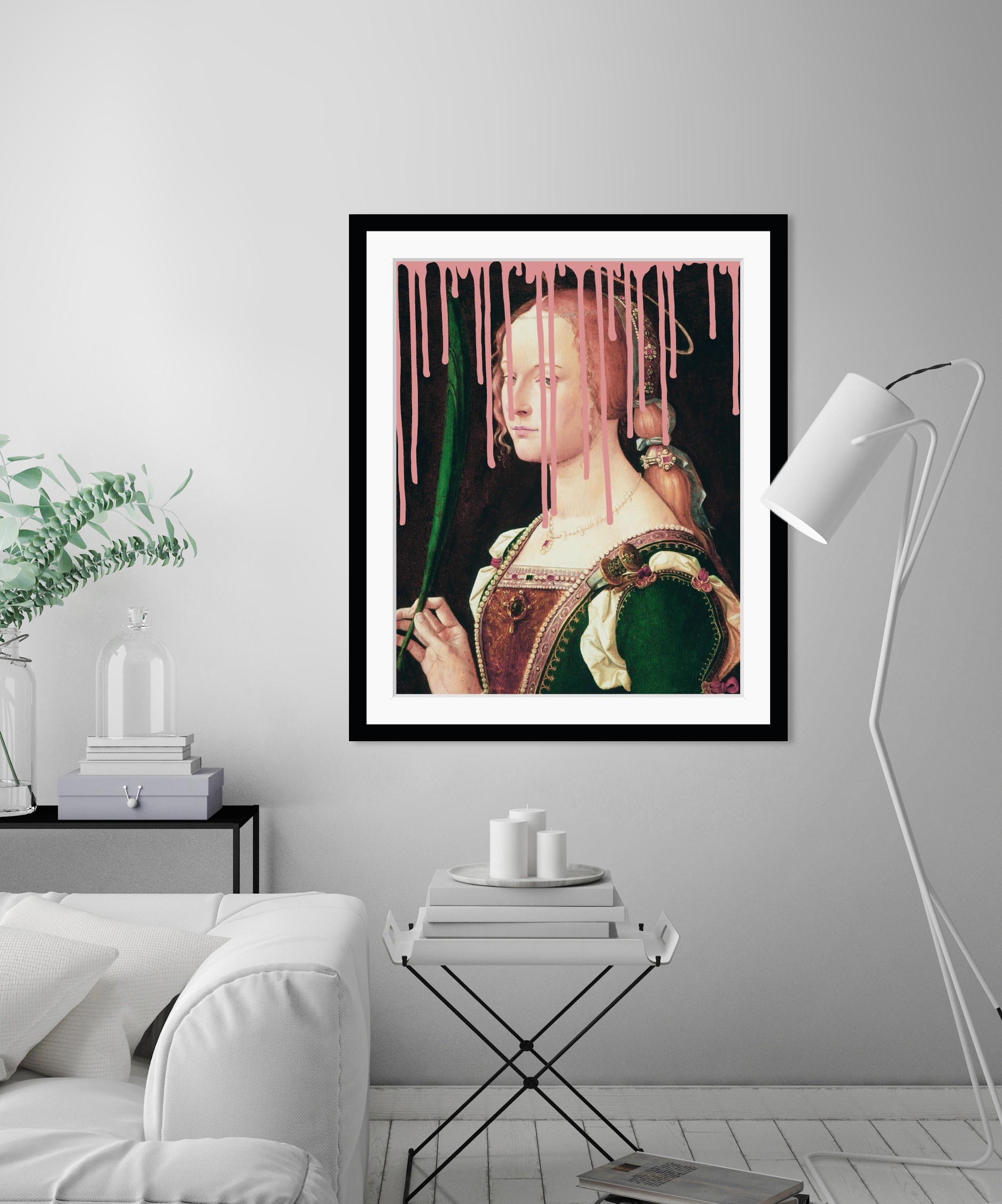 queence Bild »Malin mit Farbklecks«, Frau-Historische Persönlichkeiten-Bilder von Frauen-Kunst-Gemälde, HD Premium Poster-Druck inkl. Holzrahmen