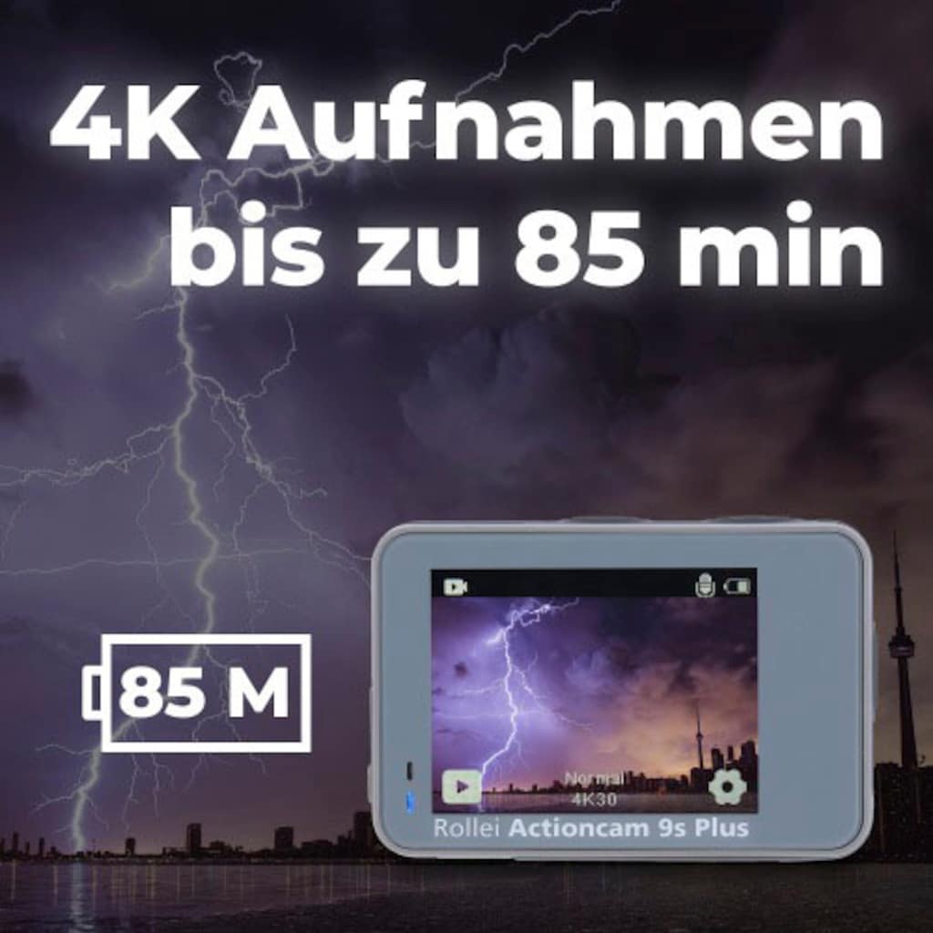 Rollei Action Cam »9s Plus«, 4K Ultra HD, WLAN (Wi-Fi)