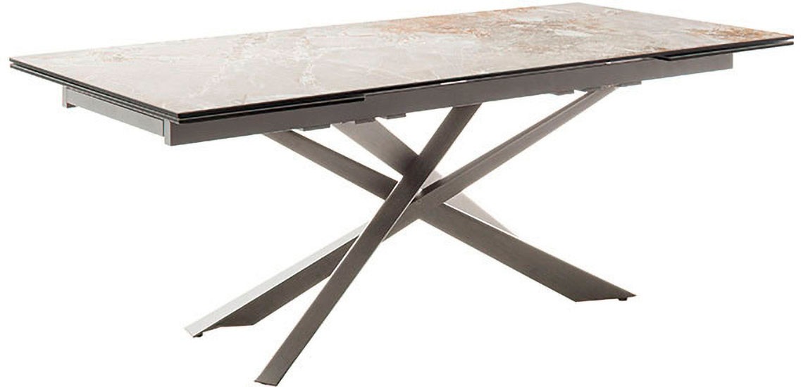 MCA furniture Esstisch »TESERO Auszugtisch 200-300 cm«, (Einzelstück), Keramik,Edelstahl,Marmor-Optik,ausziehbar,belastbar 100kg,10-12 Pers.