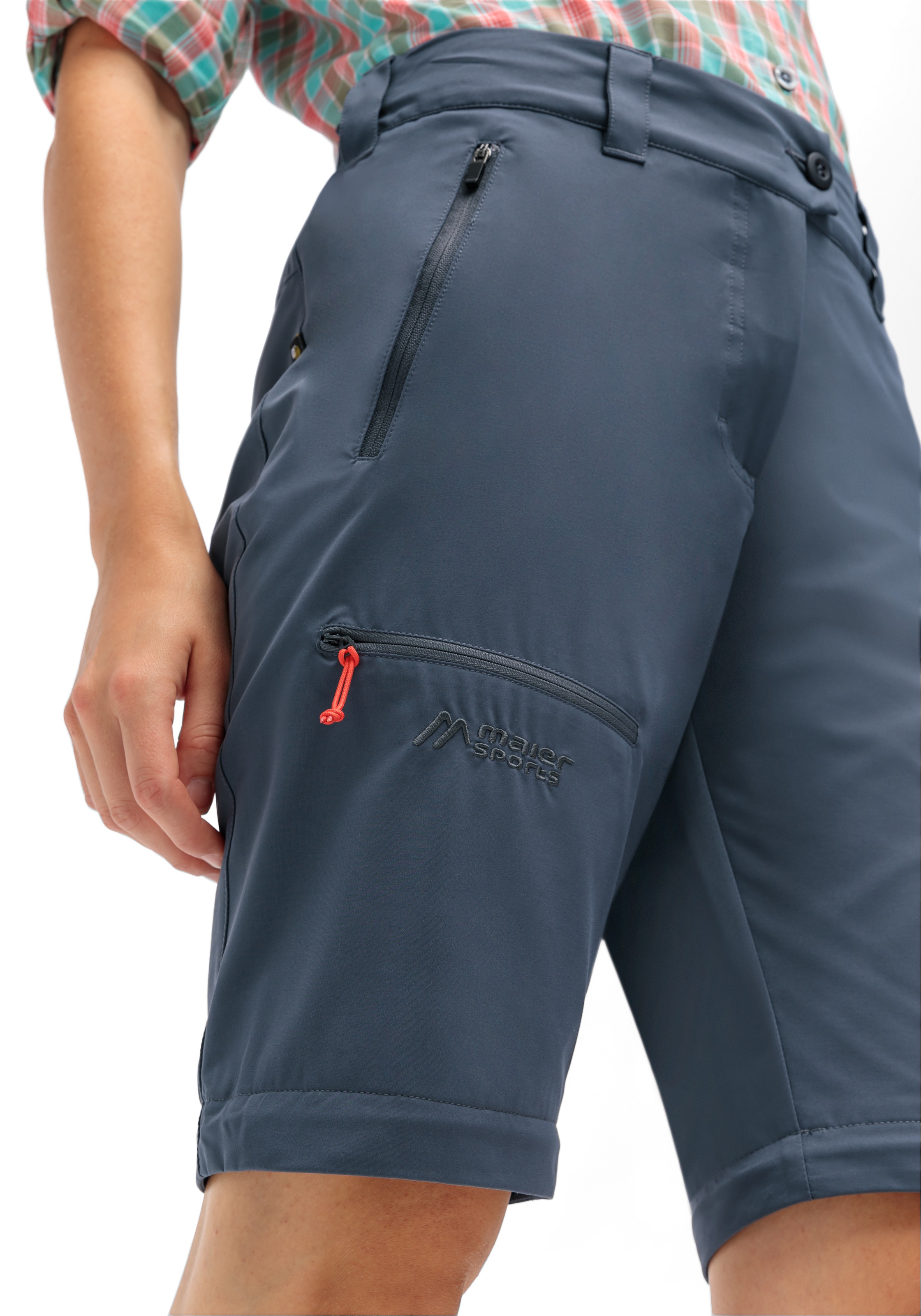 Maier Sports Outdoorhose »Nata Zip Loop«, Damen Wanderhose, Zip-Off Funktionshose, 3 Taschen, Regular Fit