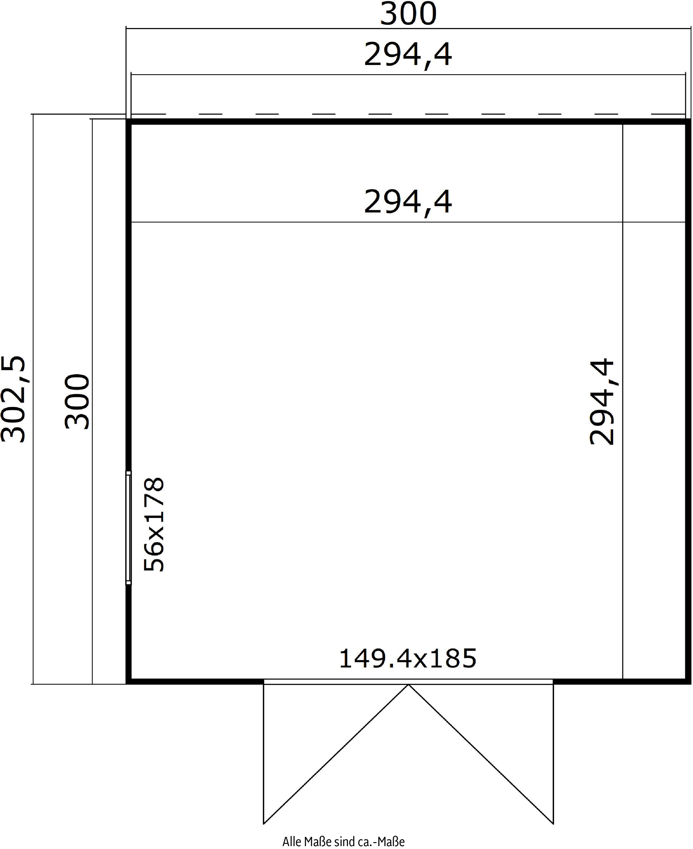 LASITA MAJA Gartenhaus »PALERMO 1«, (Set, inkl. Fussbodenbretter zum verlegen)