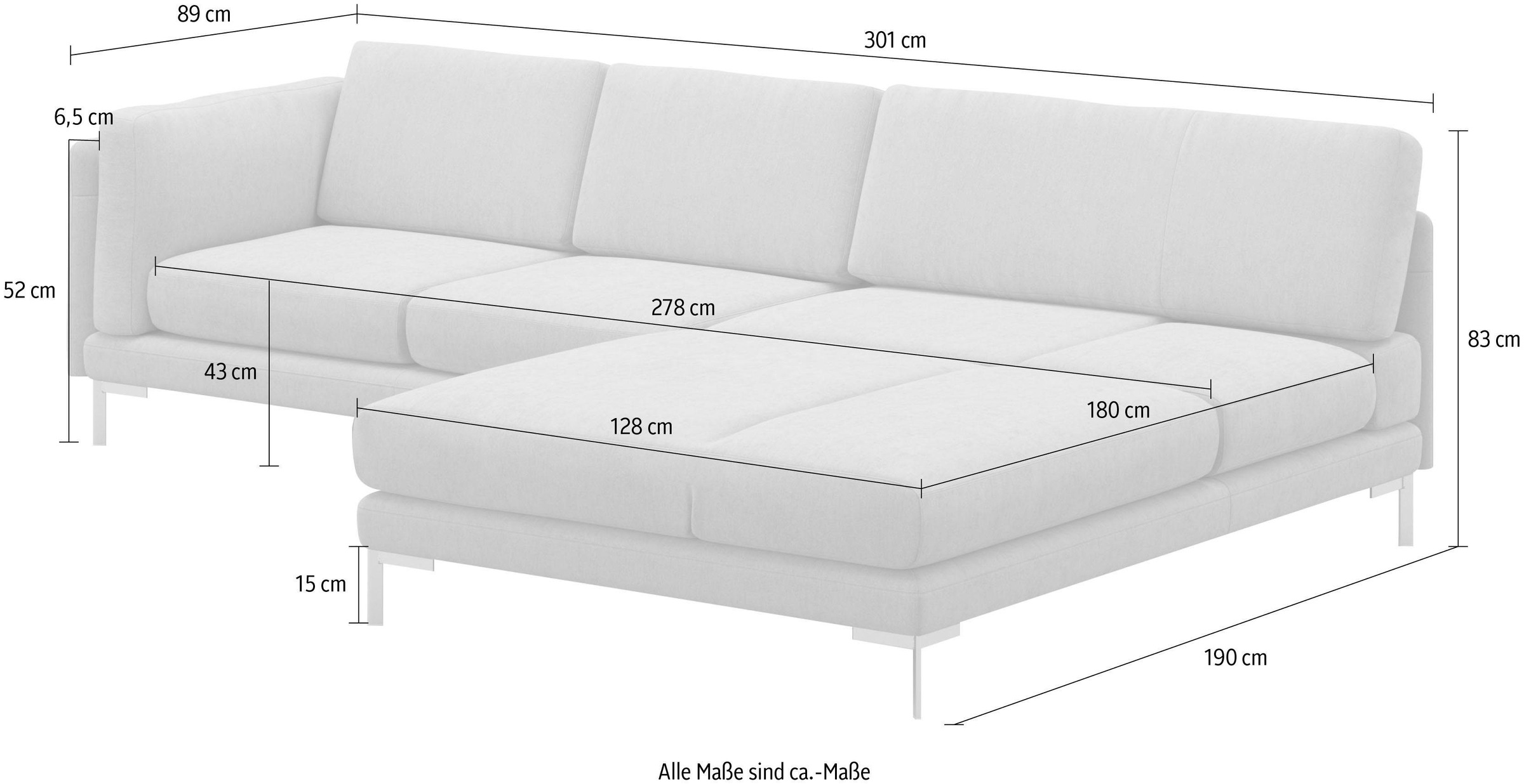 machalke® Ecksofa »vivien, L-Form«