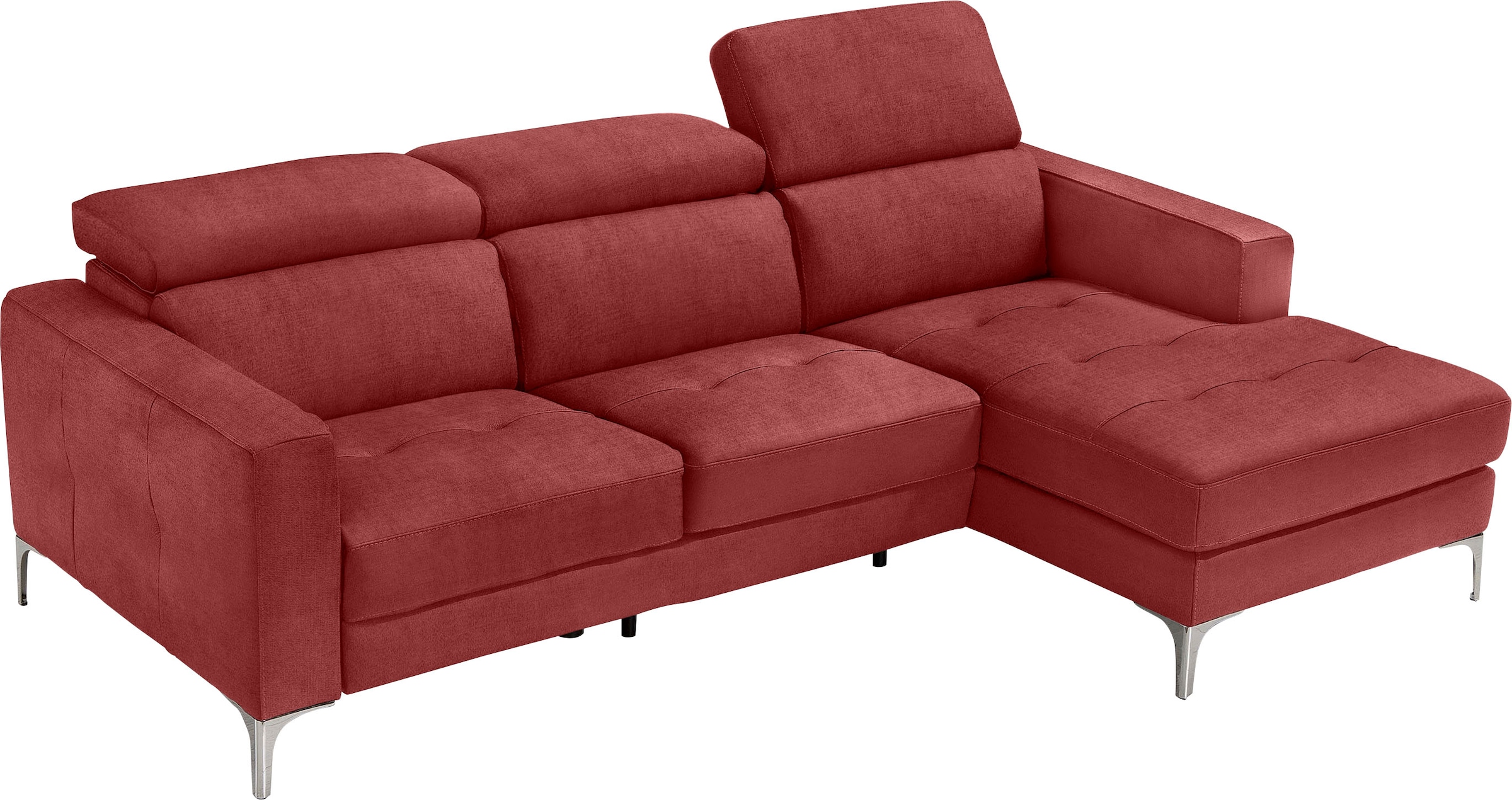 Egoitaliano Ecksofa »Matt, erstklassiger Sitzkomfort, aufwendige Detailverarbeitung, L-Form« mit verstellbaren Kopfteilen zum Relaxen