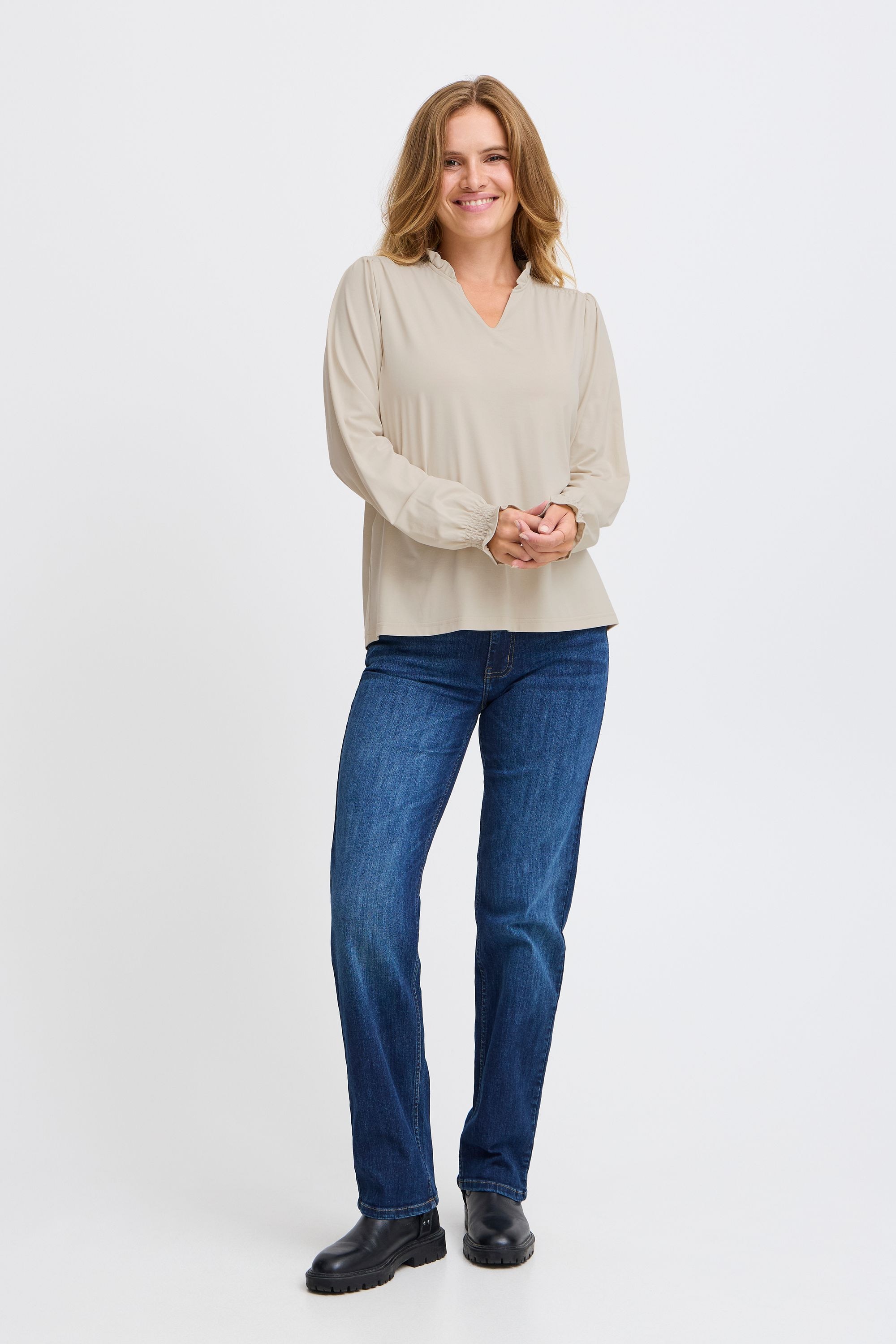 Pulz Jeans Langarmbluse »Langarmbluse PZLIPPA VNeck Blouse«