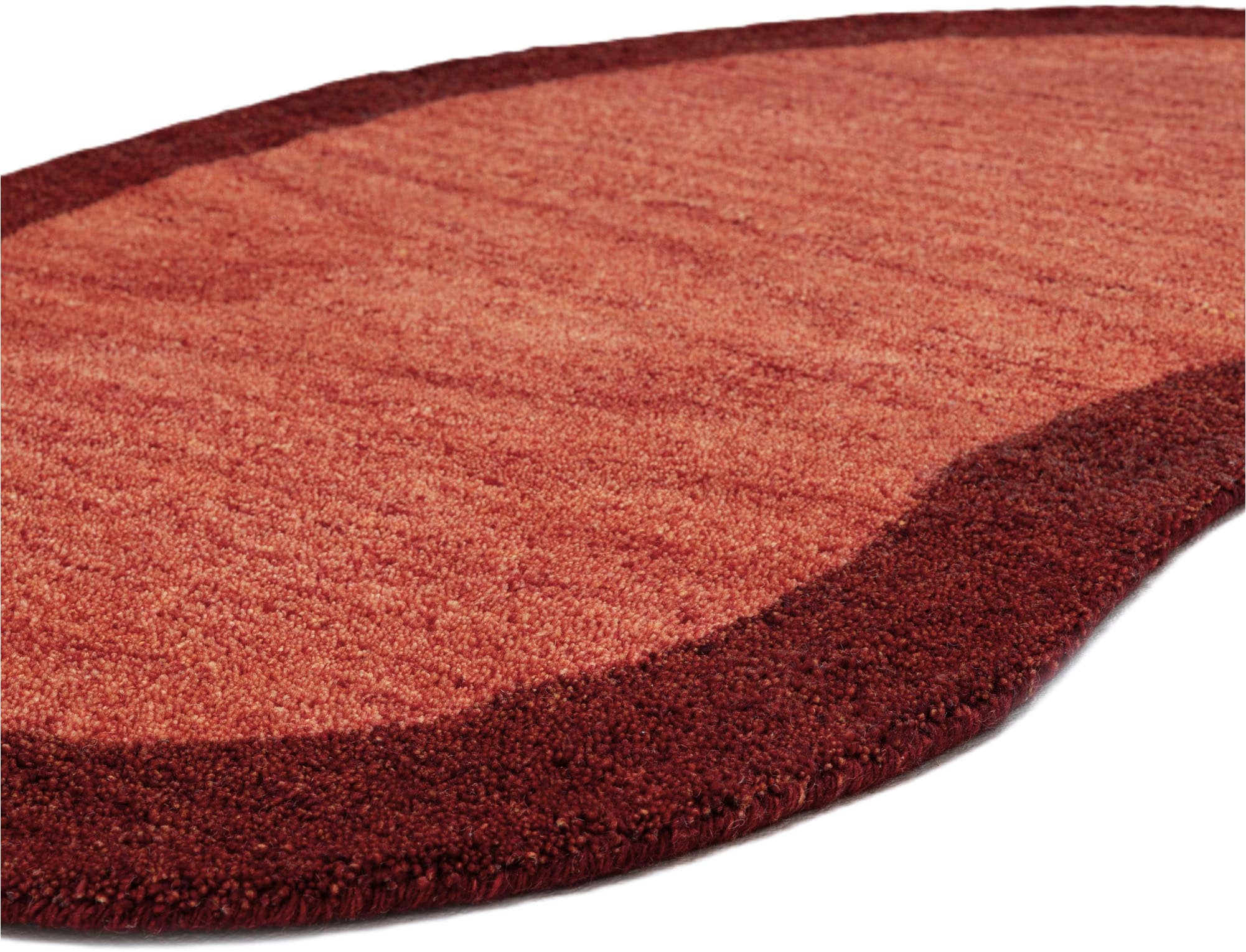 THEKO Wollteppich »Gabbeh Super, Handweb, Teppich, Bordüre, reine Wolle« oval 9 mm Höhe Schlafzimmer, Wohnzimmer, Esszimmer, auch als Läufer, eckig oder rund