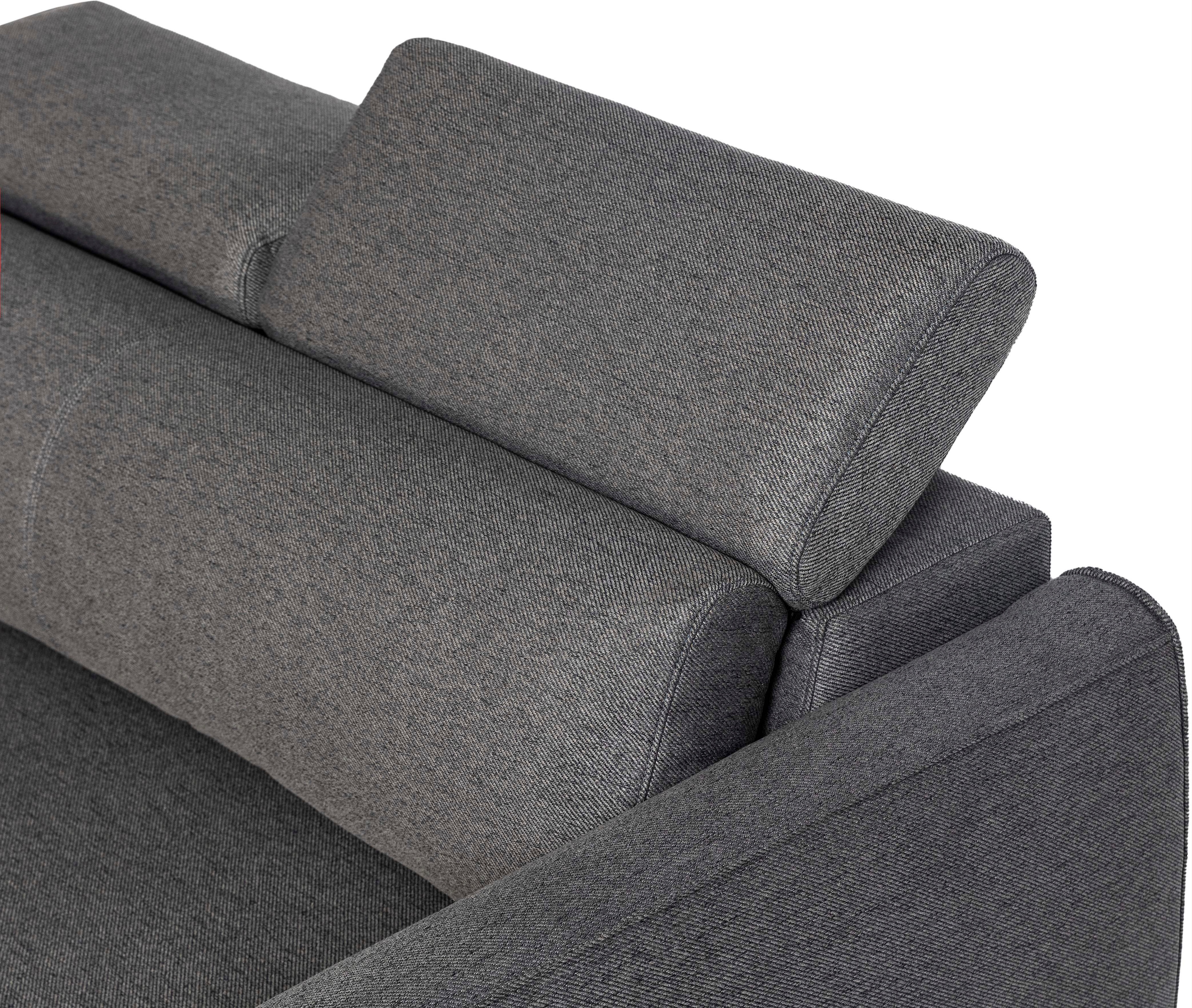 OTTO home Schlafsofa »KALLEA, Ecksofa, L-Form inkl. Schlaffunktion und XXL Bettkasten« inkl. verstellbarer Kopfstützen, Sitzen + Loungen, Cord und Webstoff