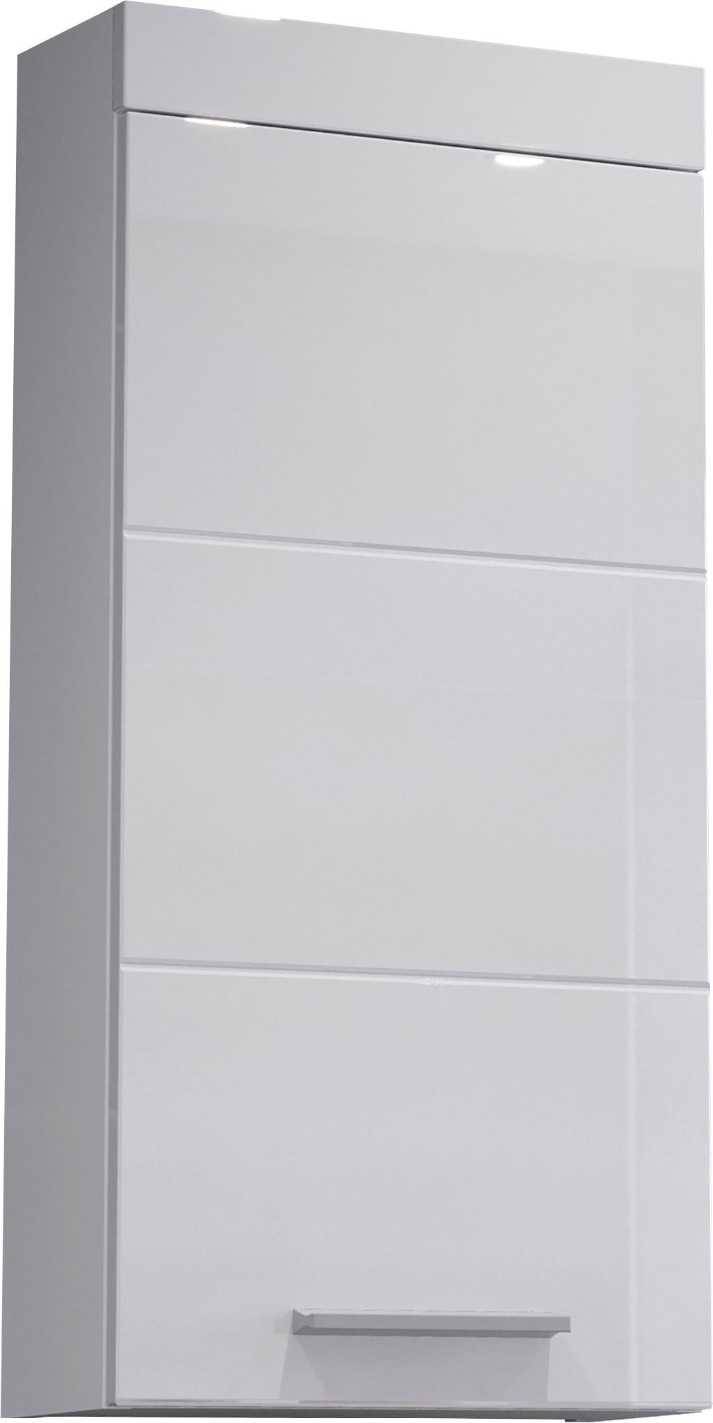 welltime Hängeschrank »Dormoletto« Weißer Badschrank mit waagerechter Fräsung - Maße (B/T/H) 35/16/75 cm
