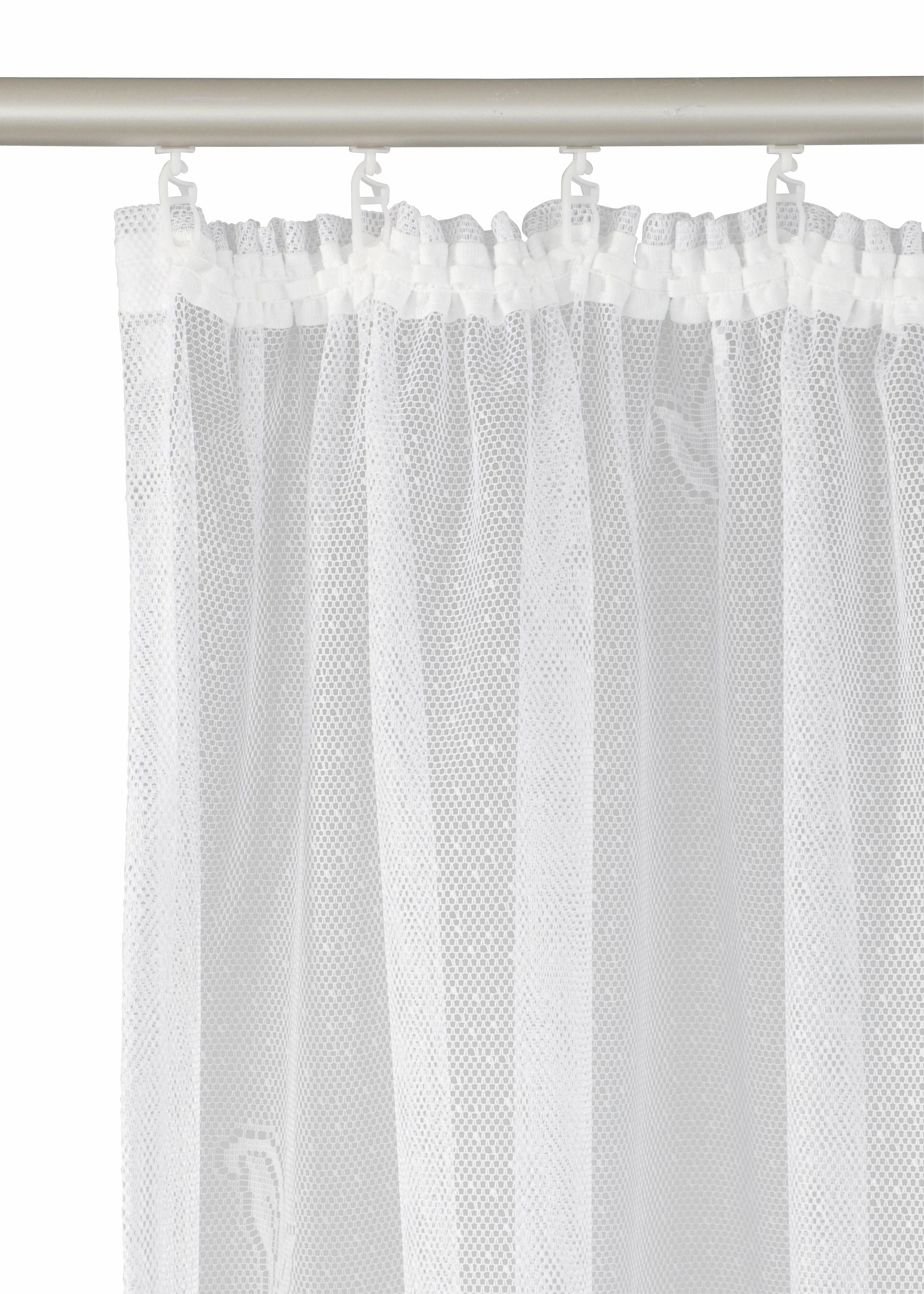 Weckbrodt Gardine »Wismar«, (1 St.), Jacquard, strukturiert, Allover,floral,halbtransparent, Bordüre, Store