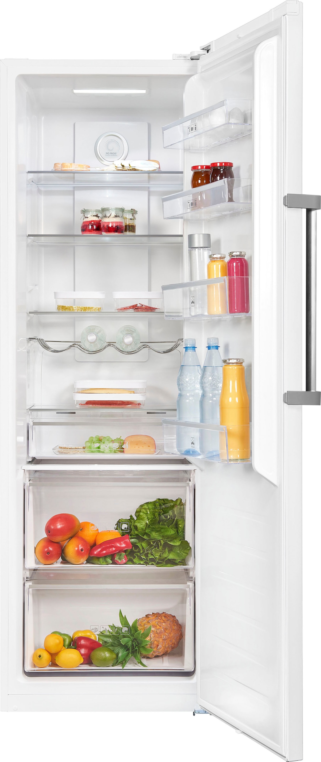 exquisit Vollraumkühlschrank »KS360-V-HE-040D« 185 cm hoch 60 cm breit 359 L Vollraumkühlschrank: No-Frost, flexibel & mit LED-Innenlicht