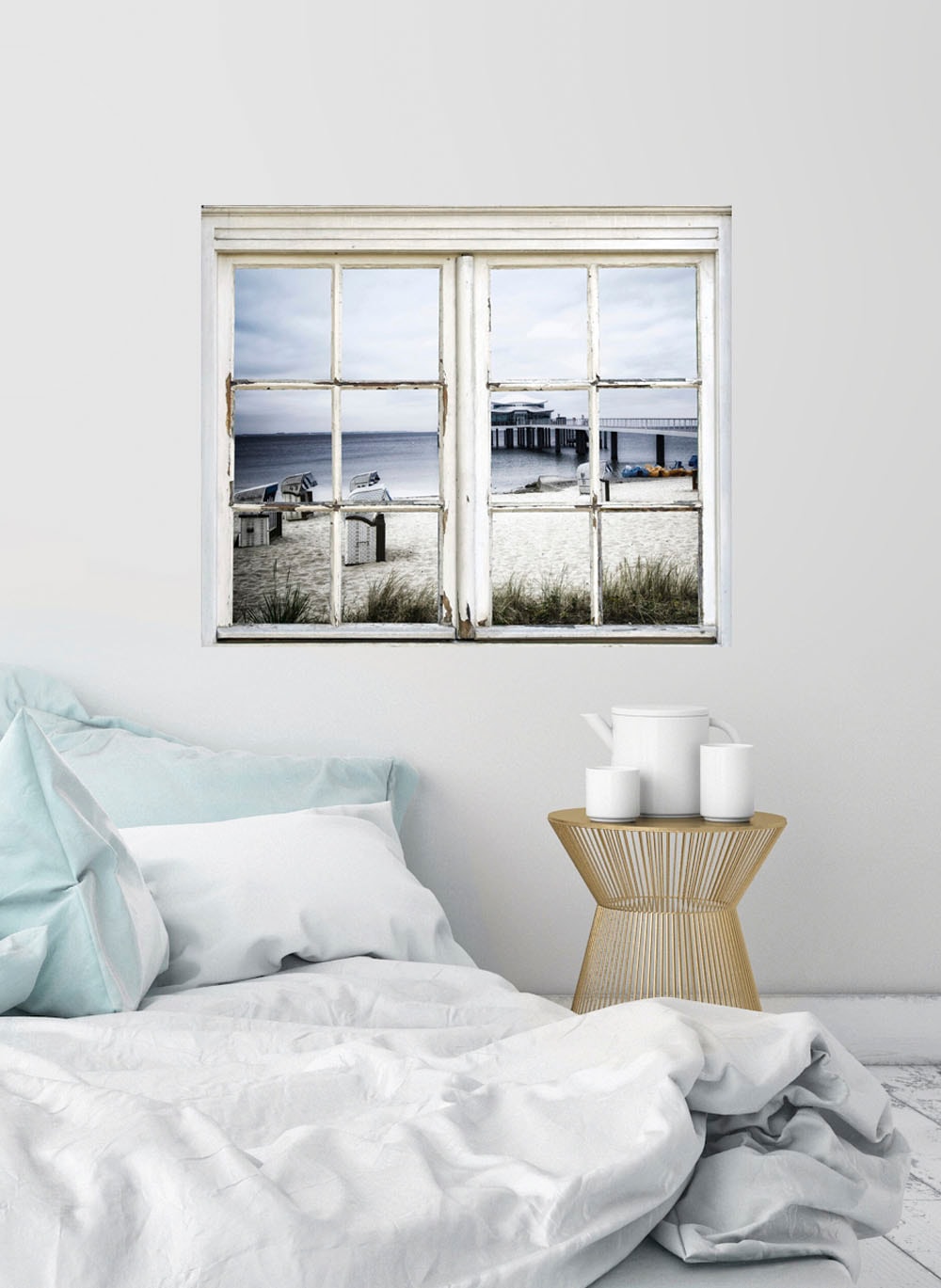 queence Wandsticker »Steg«, Wandsticker, Wandbild, selbstklebend, Steg, 3D