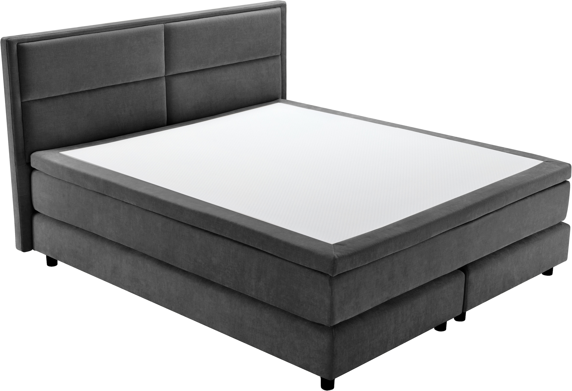 OTTO home Boxspringbett »VIVIANNE in den Breiten 140 & 180cm erhältlich, inkl. 7cm Luxus-Topper« erhältlich in den Farben anthrazit und beige