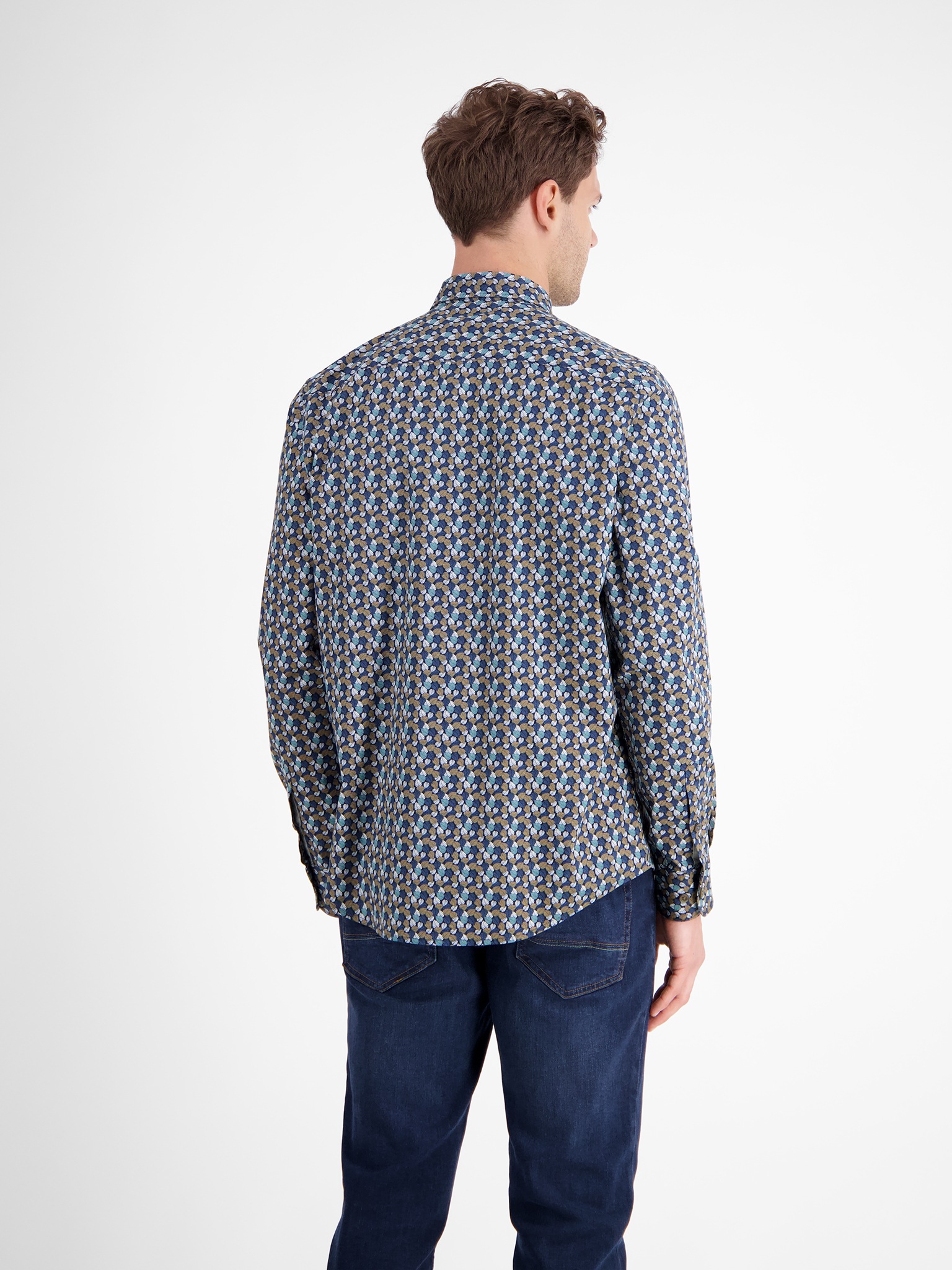 LERROS Langarmhemd mit grafischem Minimal-Muster