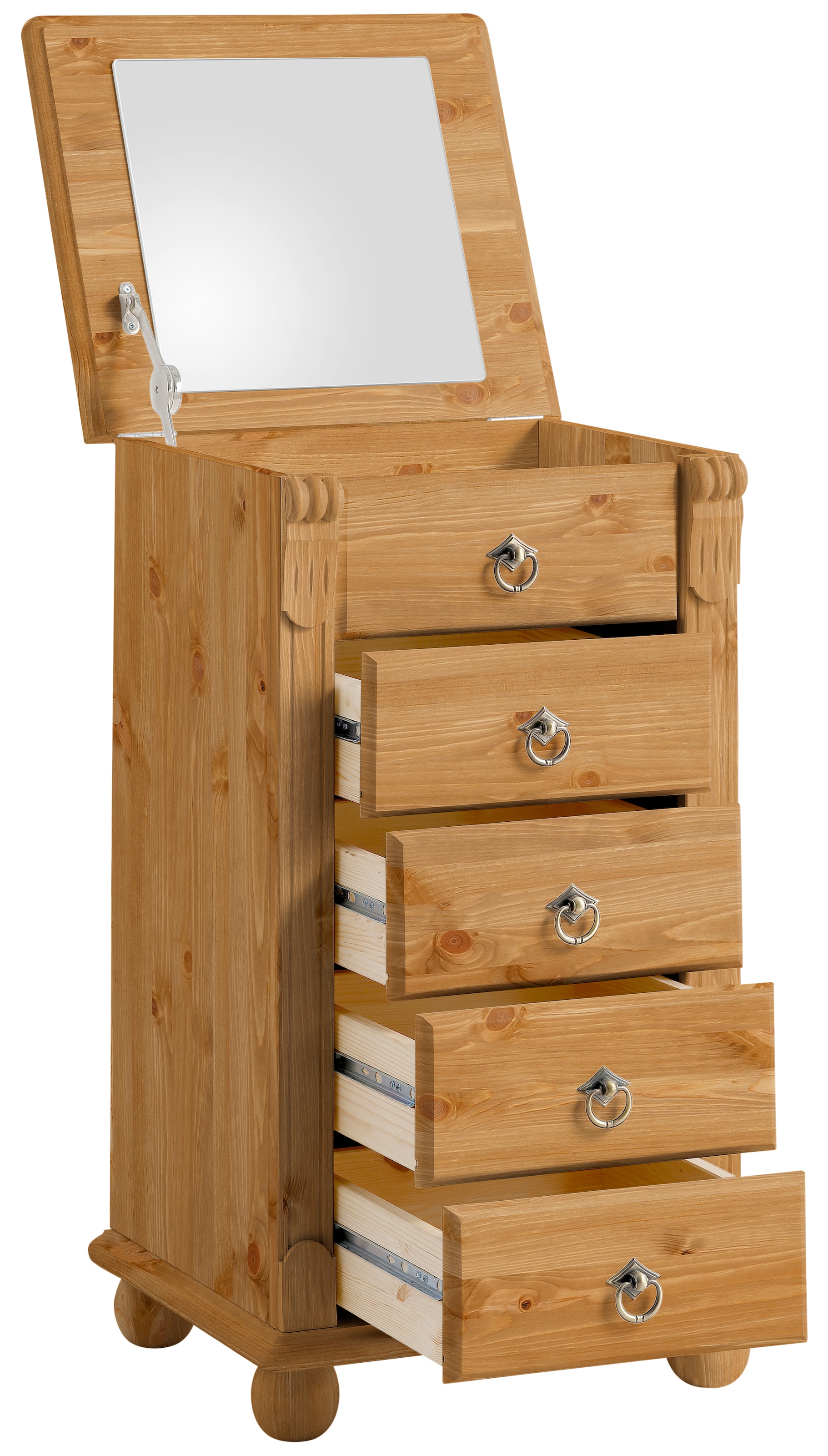Home affaire Schubkastenkommode »Tessin« Schminkkommode mit Spiegel, aus massiver Kiefer, FSC®-zertifiziert