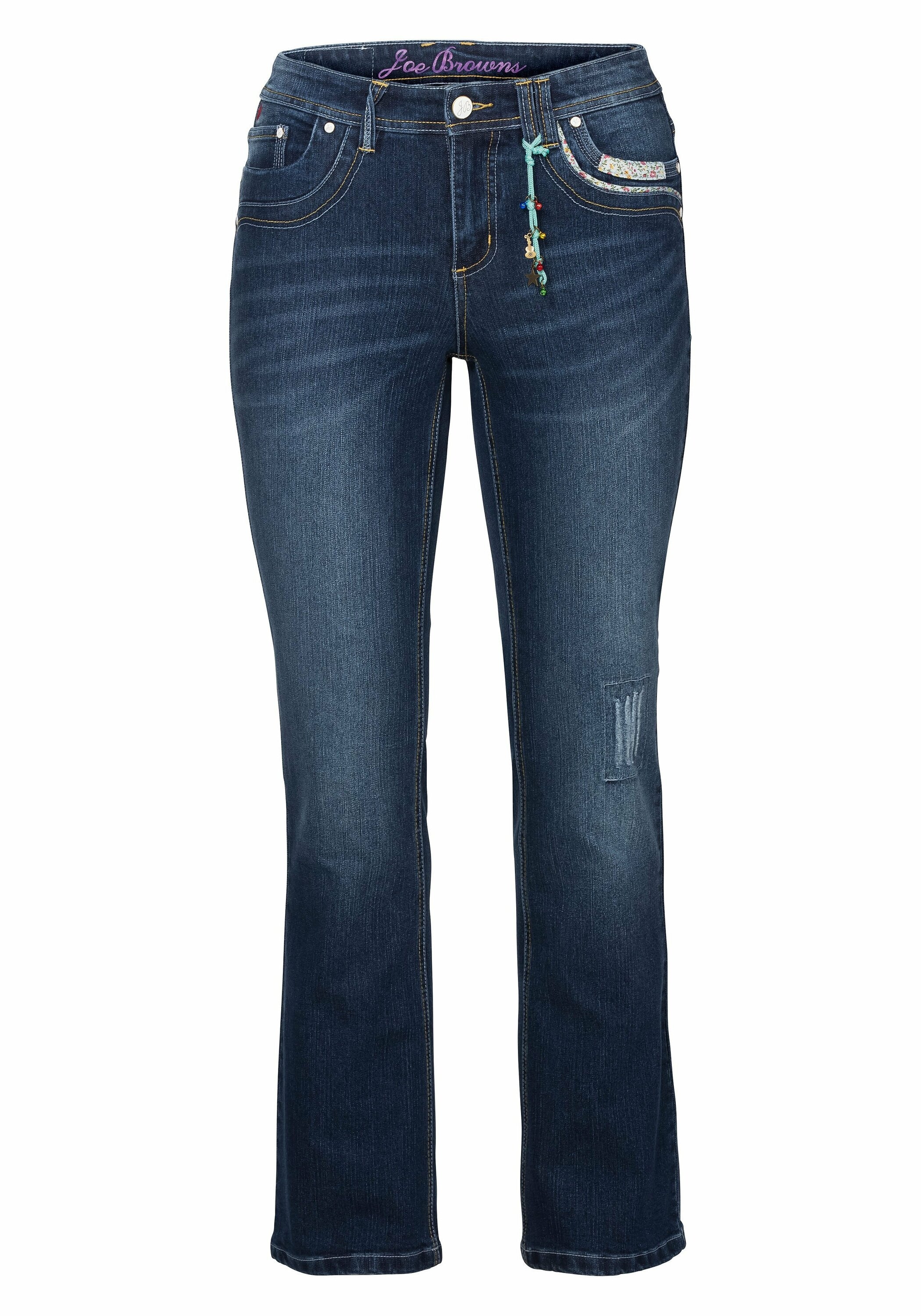 Sheego Bootcut-Jeans »Jeans mit Pailletten am Bund«