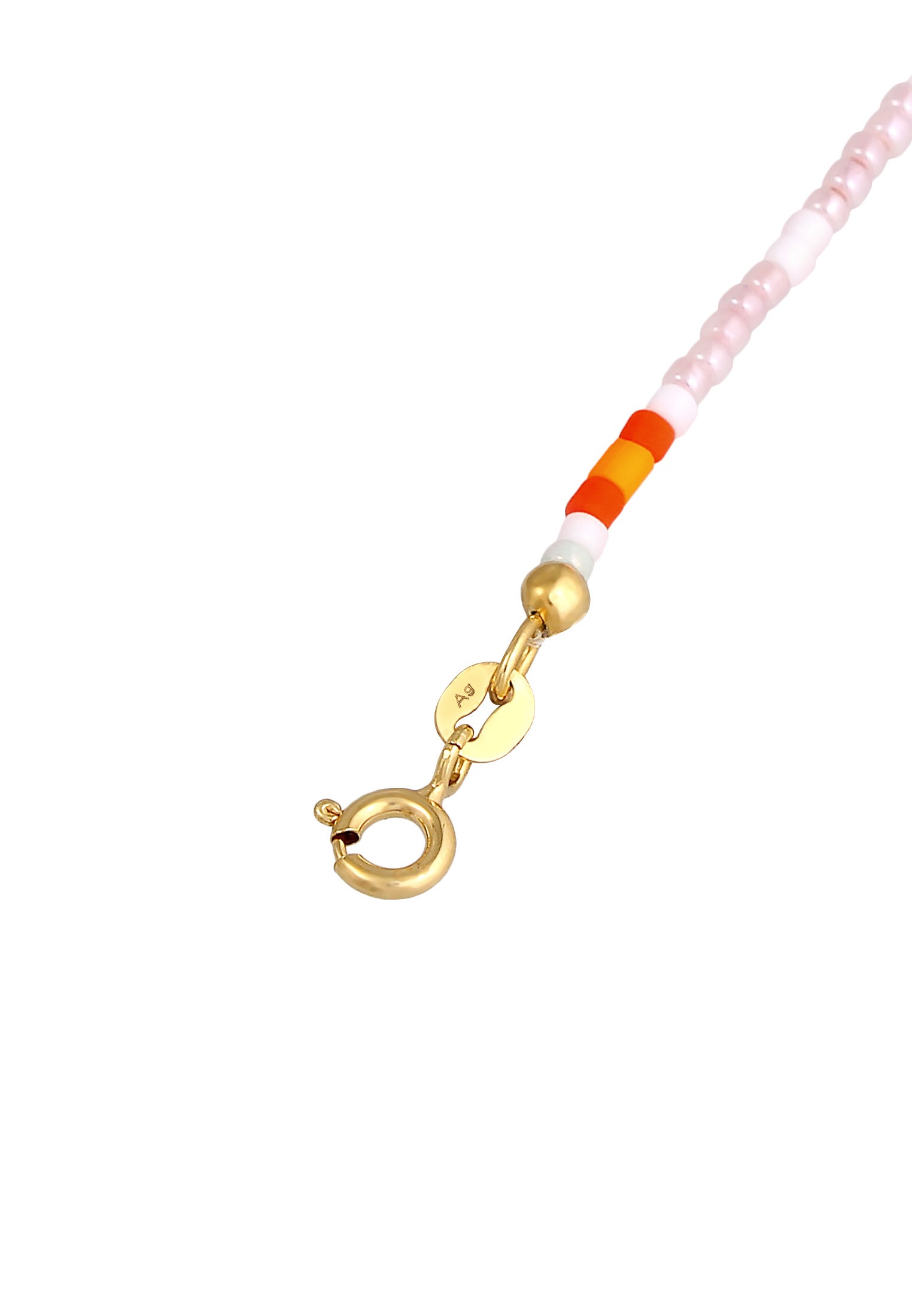 Elli Fußkette »Fußschmuck Plättchen Glas Beads Bunt 925 Silber«