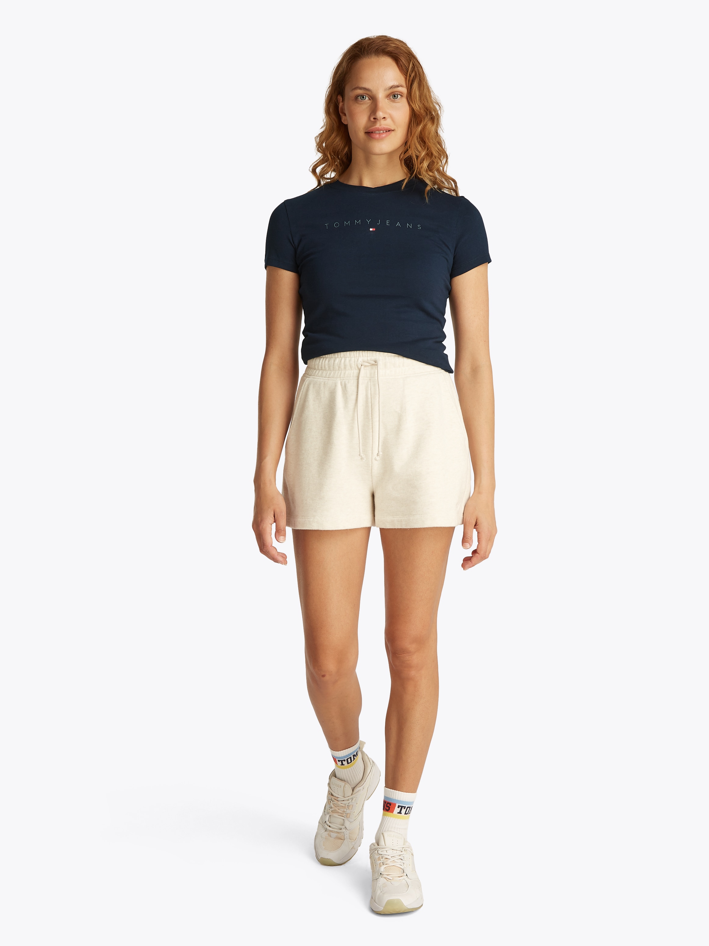 Tommy Jeans T-Shirt »TJW SLIM TONAL LINEAR TEE EXT«, mit Logoschriftzug