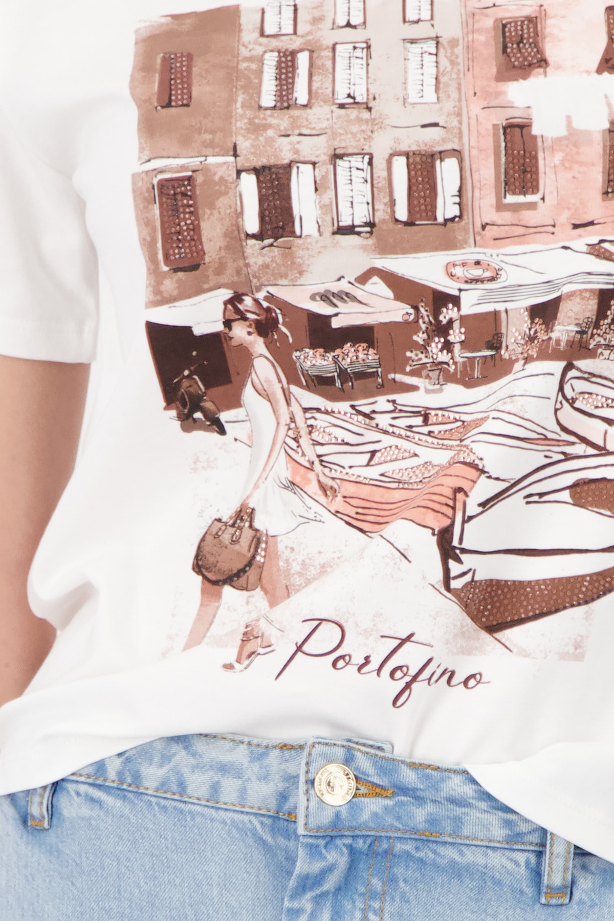 Monari T-Shirt »Shirt City« Regular fit mit City-Print