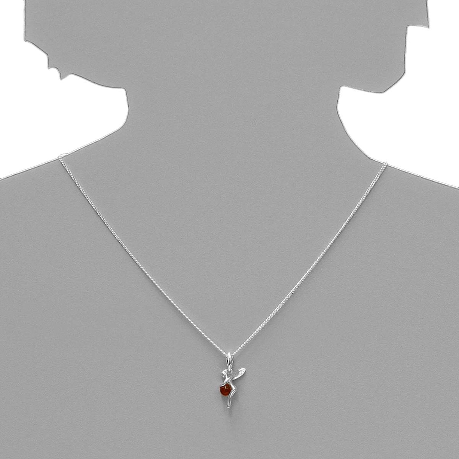 OSTSEE-SCHMUCK Kette mit Anhänger »- Elfe - Silber 925/000 - Bernstein«