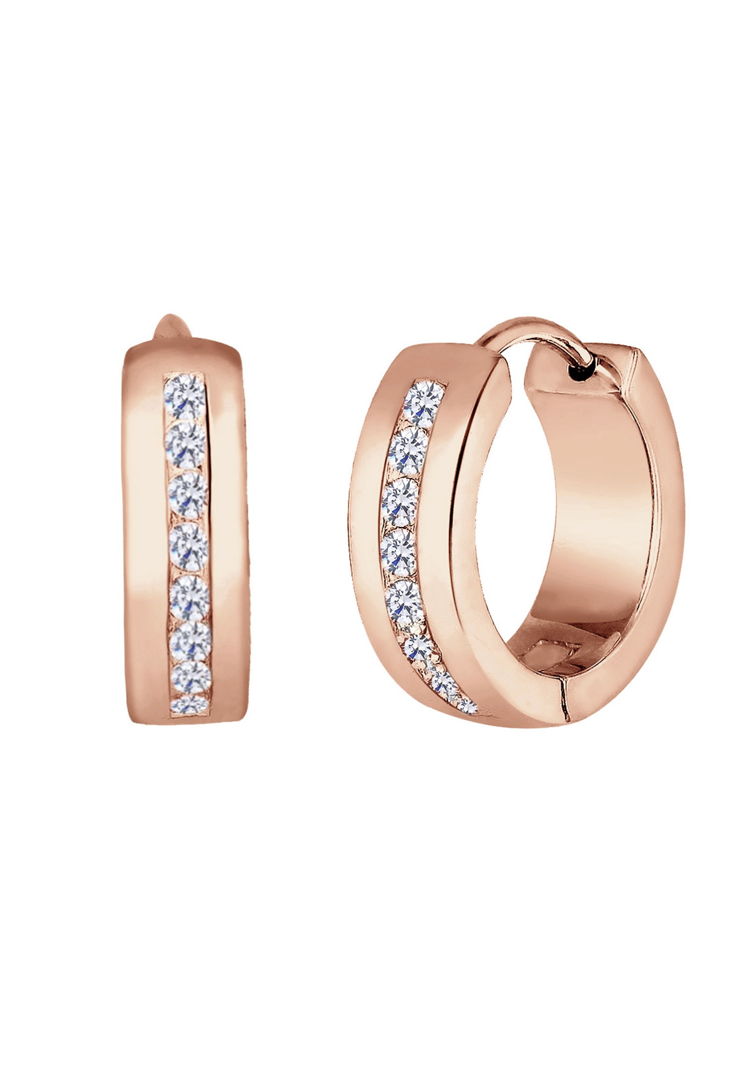 Elli Paar Creolen »Ohrringe Elli Ohrringe Creolen Zirkonia Basic Glamour Elegant 925 Silber«