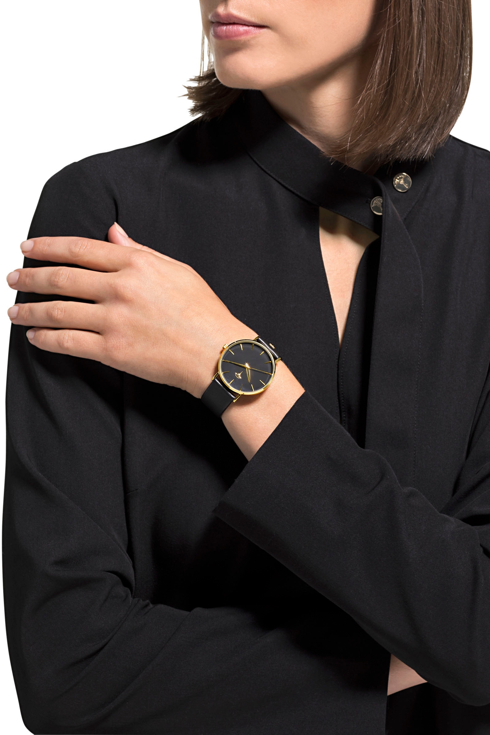 JOOP! Quarzuhr, Armbanduhr, Damenuhr, analog, Lederarmband