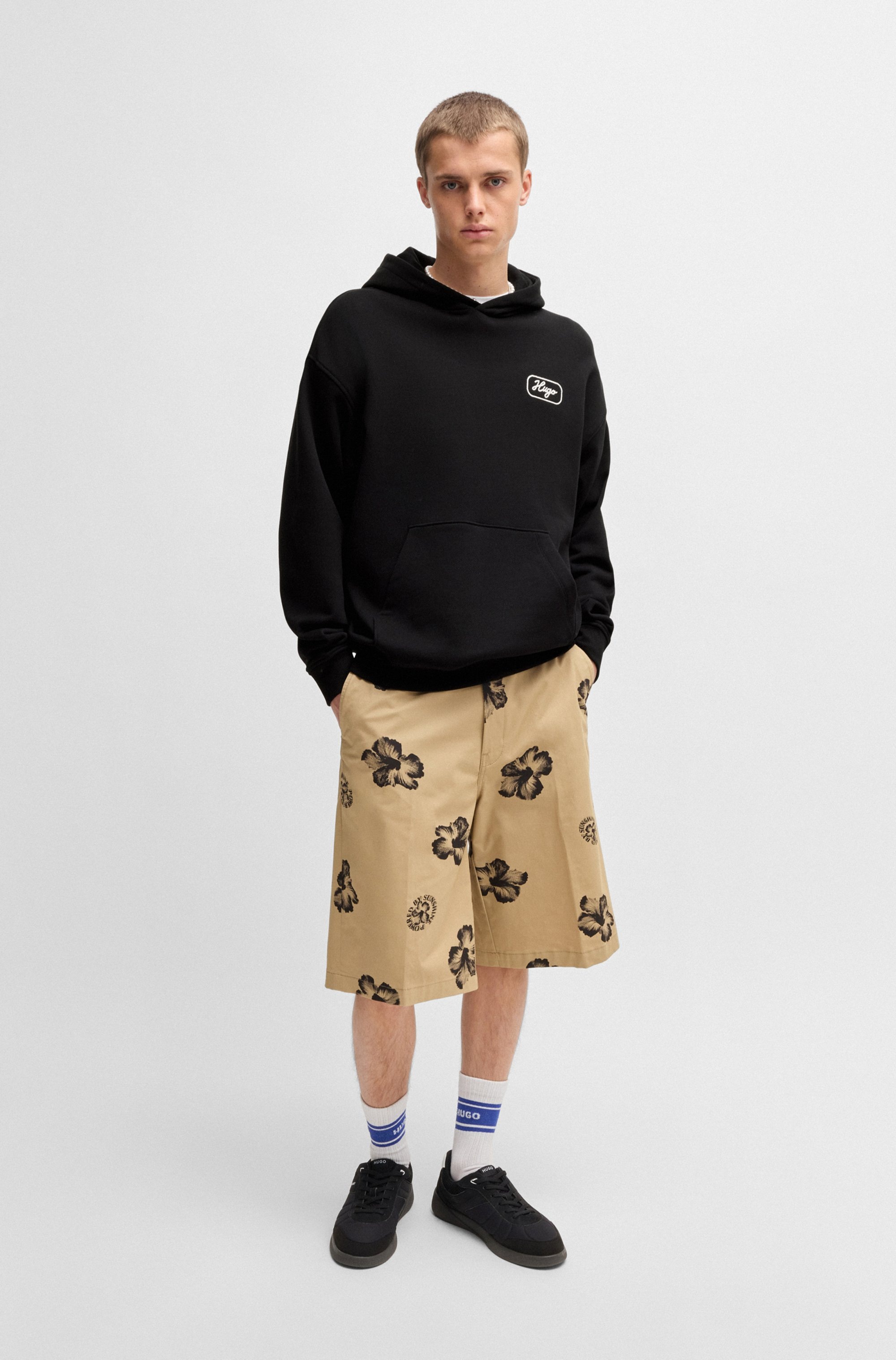 HUGO Blue Kapuzensweatshirt »Nualo«, mit großem Logodruck hinten
