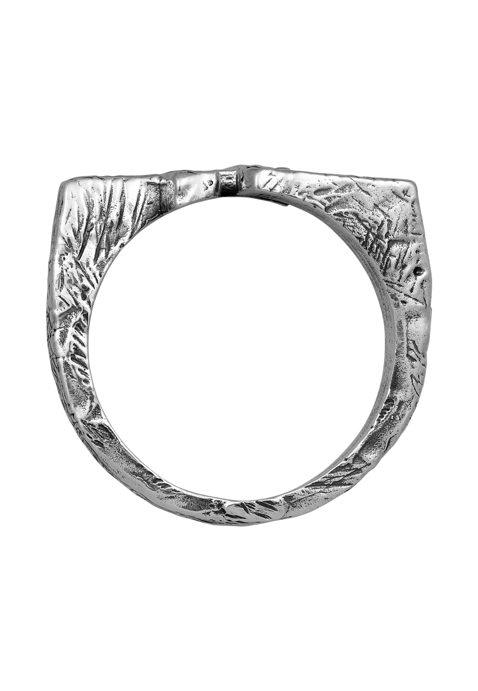 HAZE & GLORY Siegelring »Ring Siegelring Offen - Cross Bar 925 Silber«