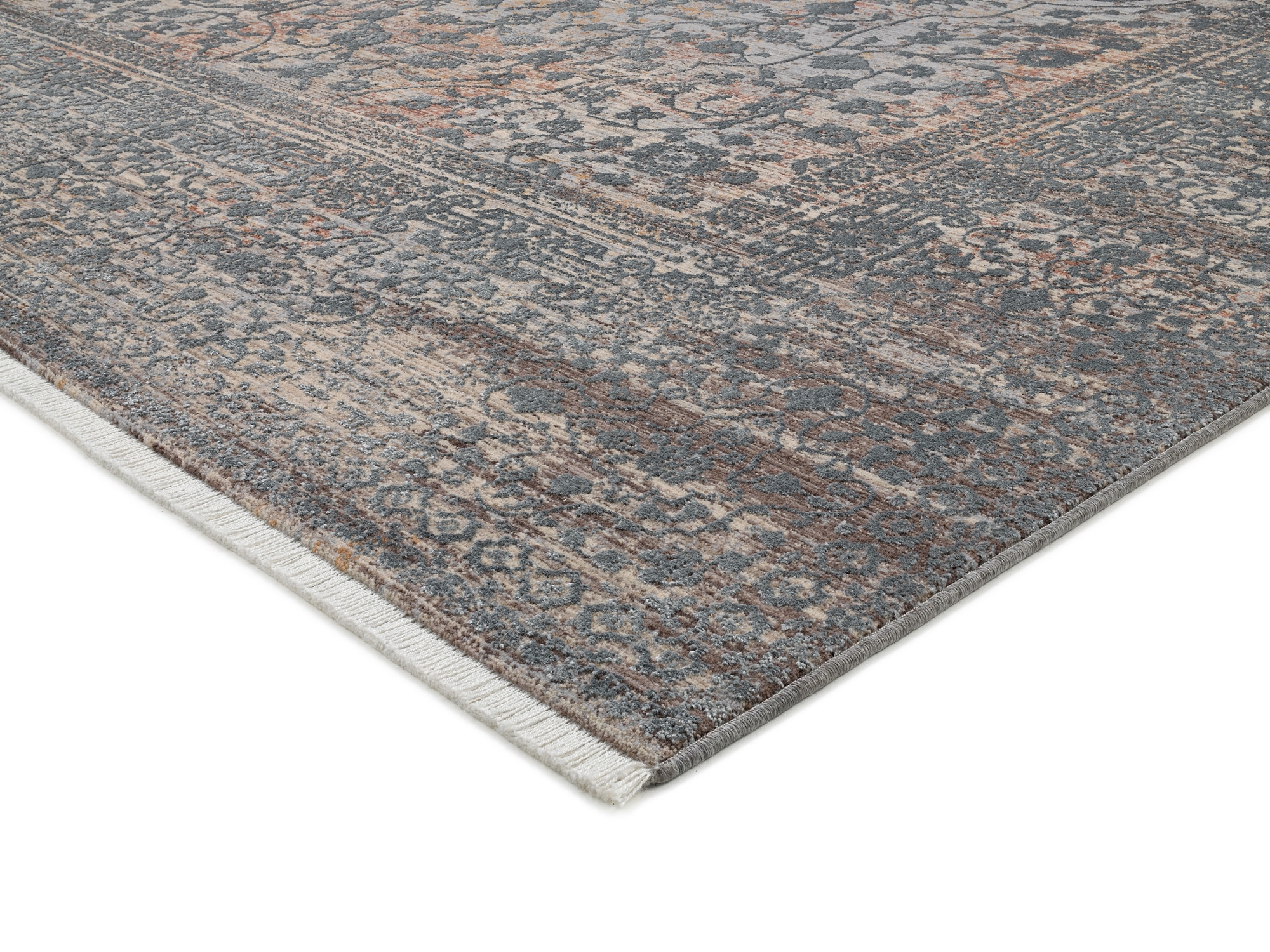 OCI DIE TEPPICHMARKE Teppich »FARBEN CAESAR« rechteckig 7 mm Höhe Klassisches Muster, eingefasst, in 3-D-Optik, mit Fransen