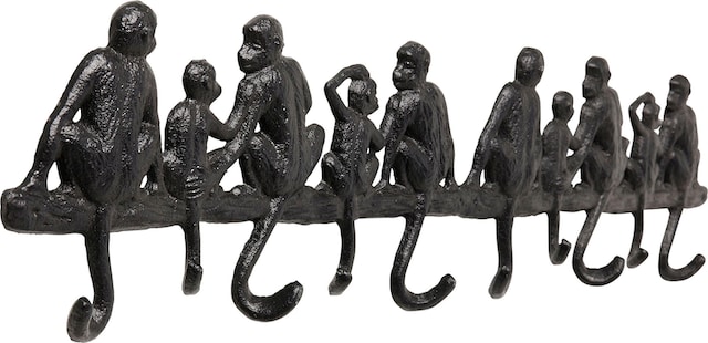 Kindergarderobe in Schwarz mit Affen