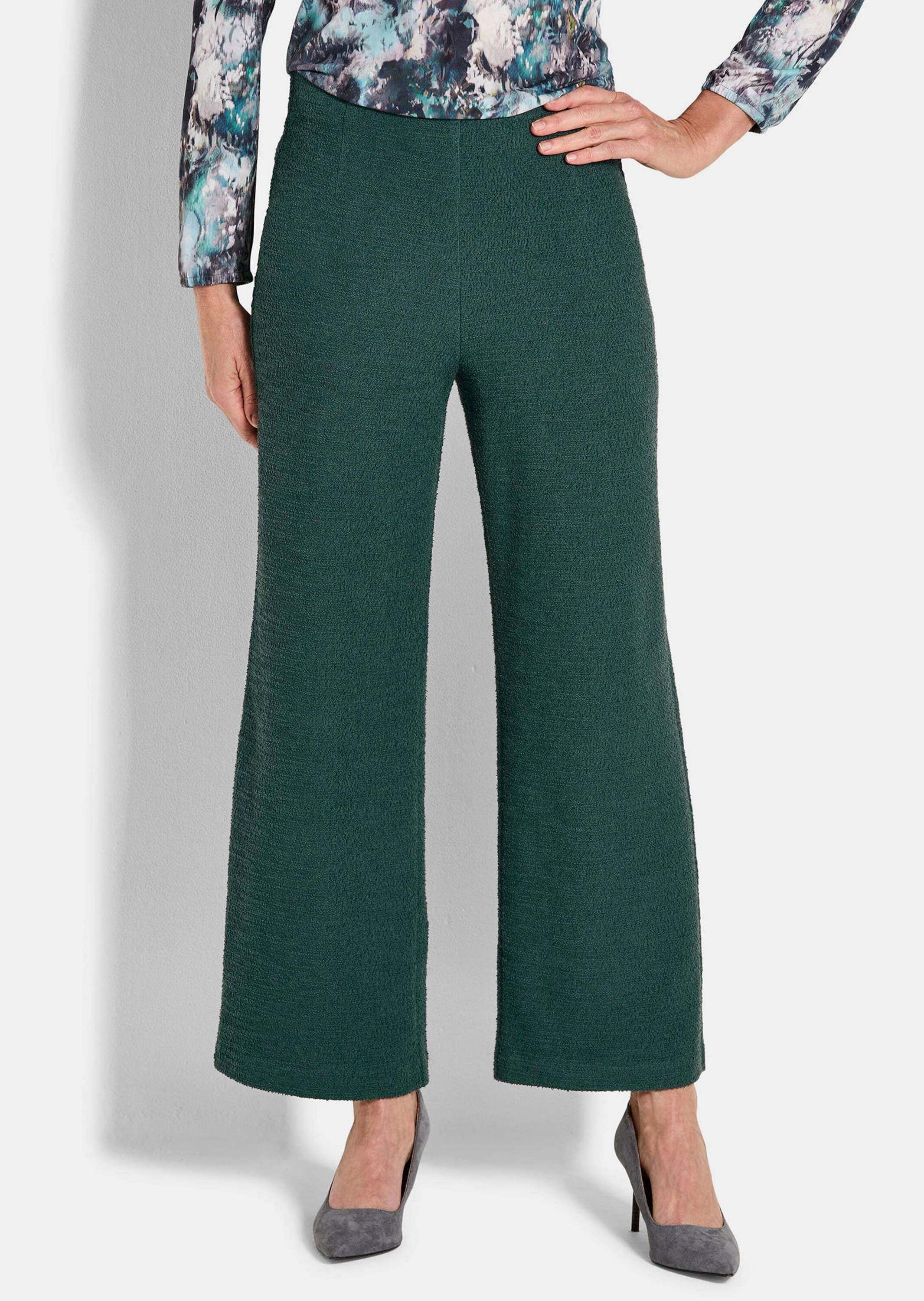 GOLDNER Schlupfhose »Kurzgröße Elegante Palazzohose VERA in Bouclé«