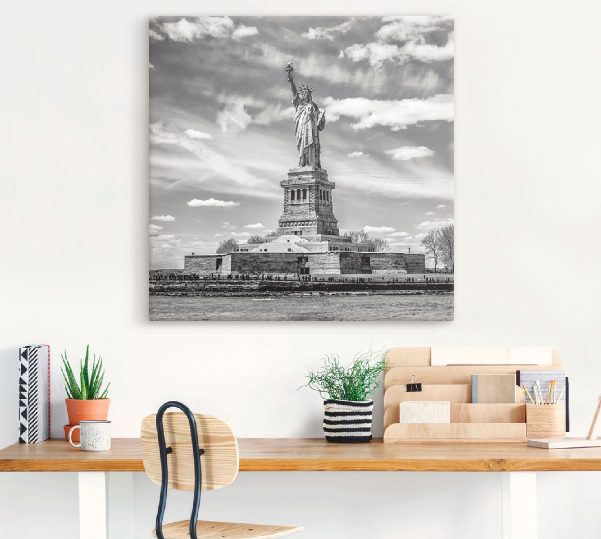 Artland Wandbild »New York City Freiheitsstatue«, Amerika, (1 St.), als Alubild, Outdoorbild, Leinwandbild, Poster in verschied. Größen