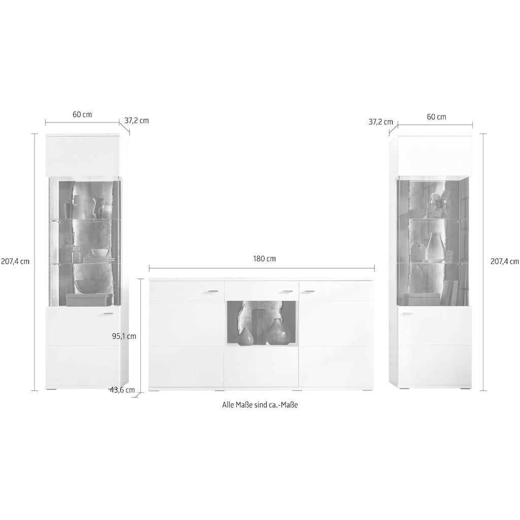 set one by Musterring Wohnwand »TACOMA«, (Set, 3 St.)
