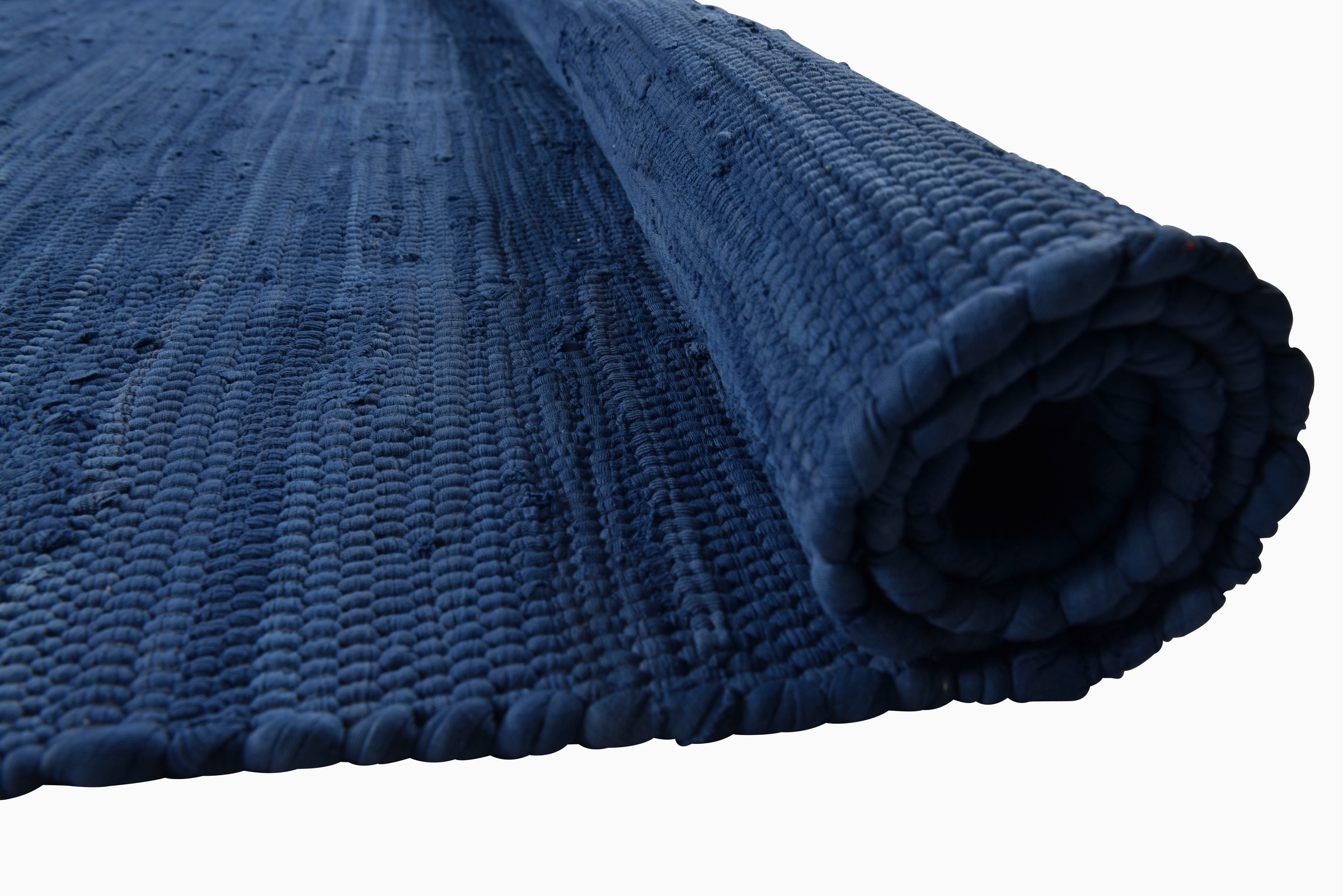 reine Baumwolle, mit Teppich, Cotton«, Fransen online rechteckig, »Happy Handweb Flachgewebe, THEKO Teppich kaufen handgewebt,