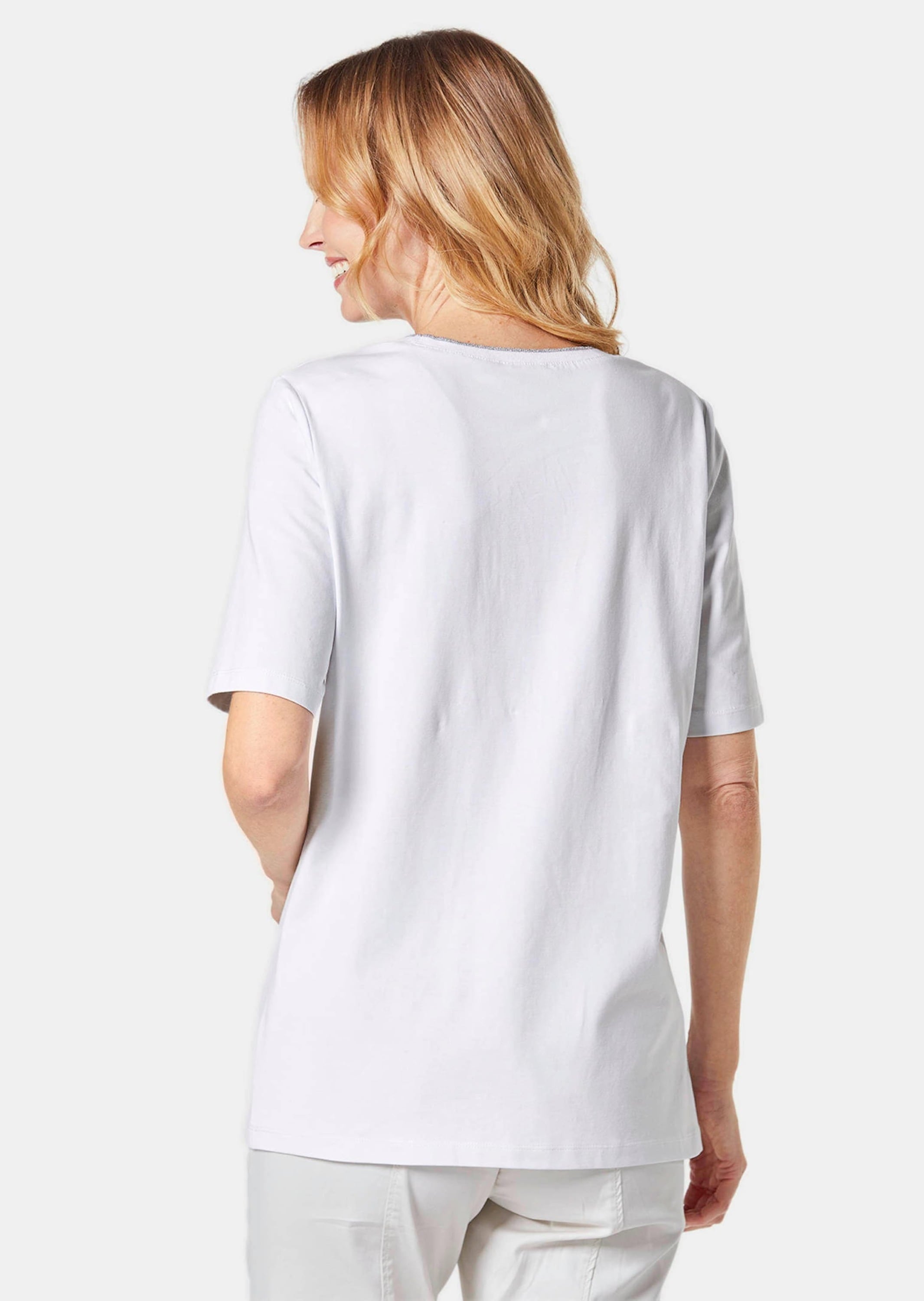 GOLDNER Print-Shirt »Kurzgröße Druckshirt aus pflegeleichtem Baumwoll-Jersey«