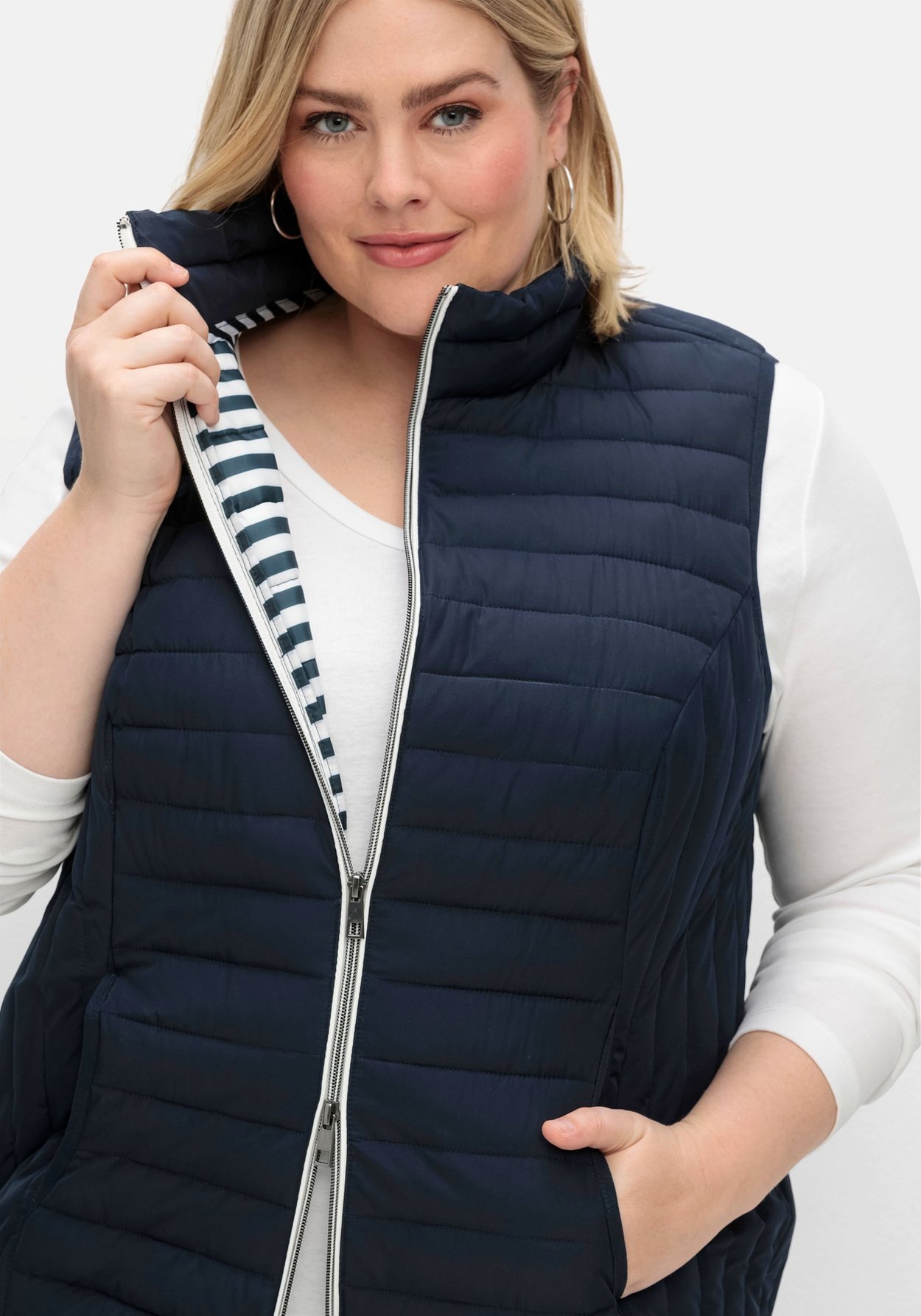Sheego Steppweste »Steppweste mit 2-Wege-Zipper«