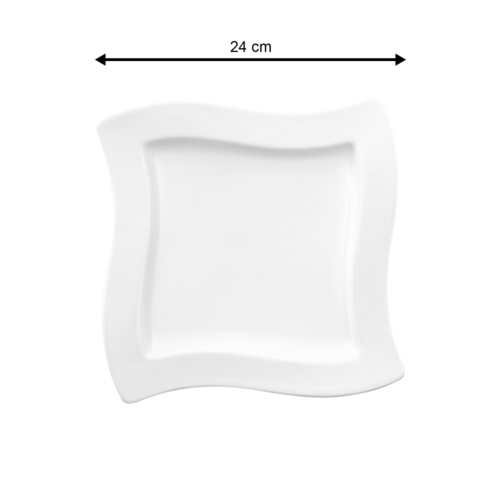 Villeroy & Boch Frühstücksteller »Frühstücksteller NewWave 24 x 24 cm 4er Set weiß«