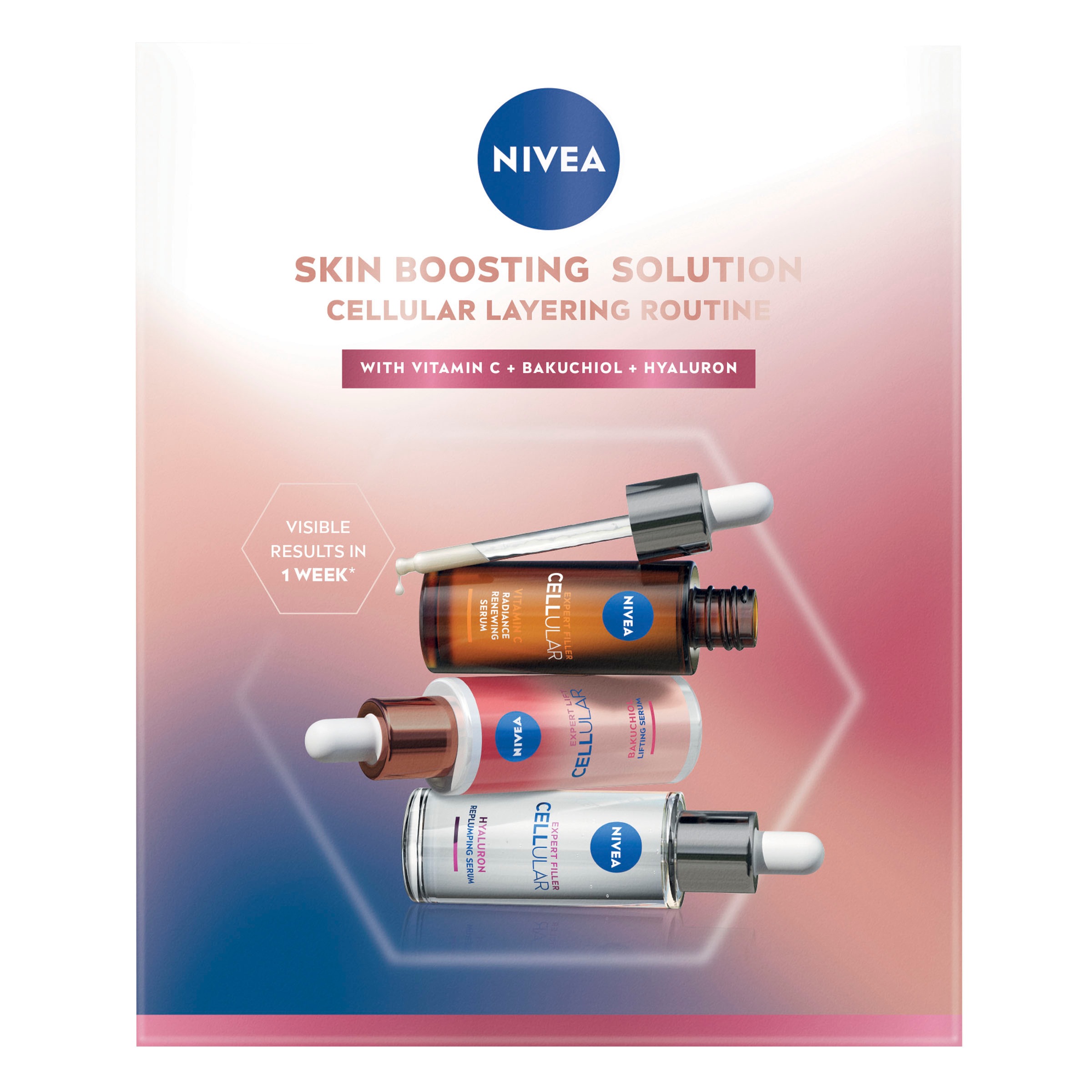Nivea Gesichtspflege-Set »NIVEA CELLULAR Serum Layering Routine Set«