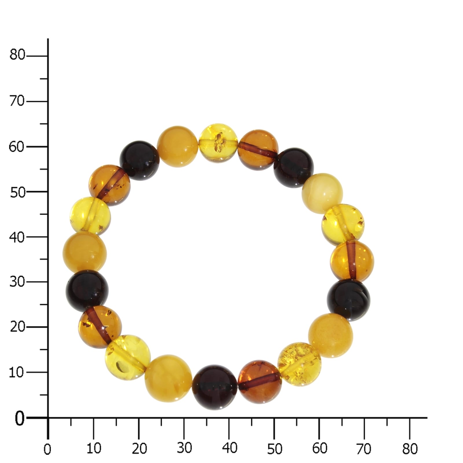 OSTSEE-SCHMUCK Armband »- Kugel 10 mm - Bernstein -,«
