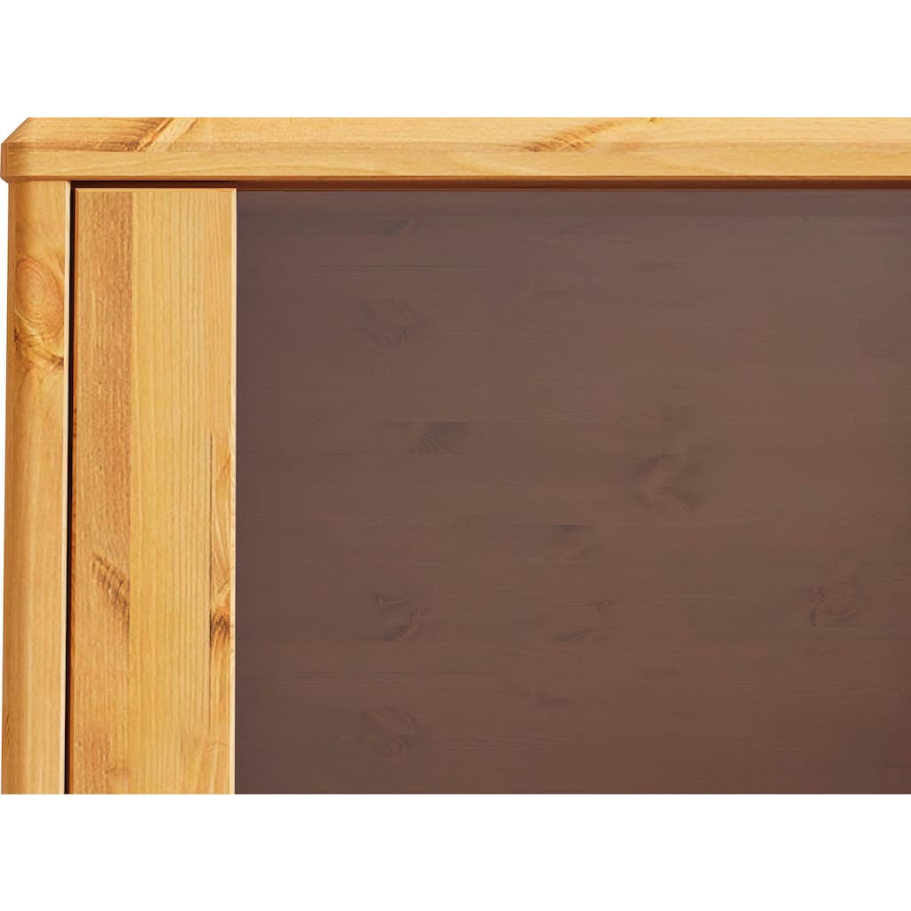 Home affaire Vitrine »Luven«, zertifiziertes Massivholz, Höhe 192 cm, 2 Türen und 1 Schublade