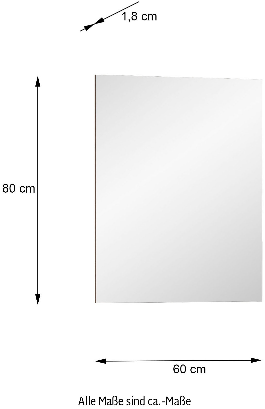 FORTE Garderobenspiegel »Clif«, Breite ca. 60 cm