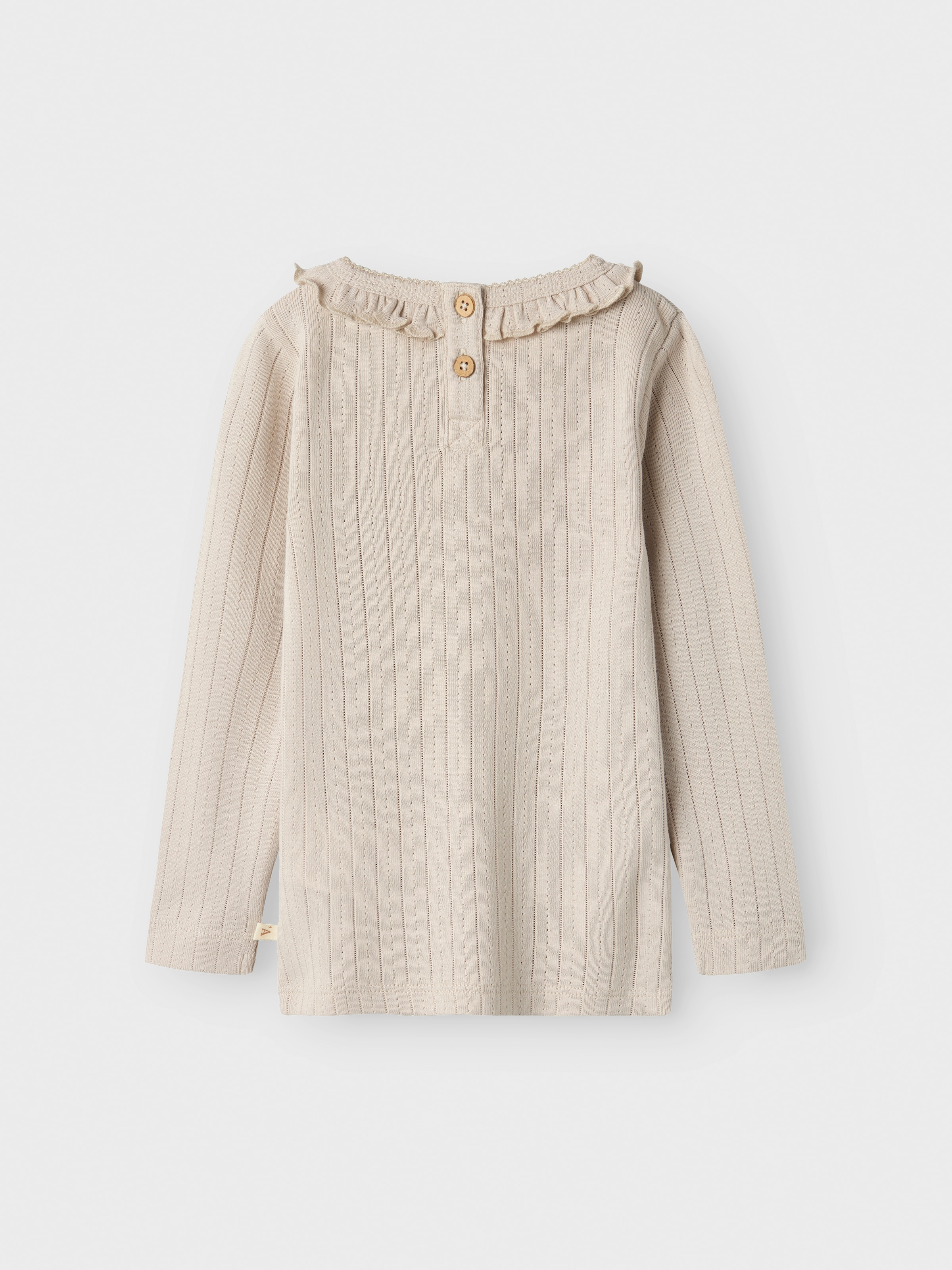 Lil' Atelier Langarmshirt »NMFRACHEL NIS LS SLIM TOP LIL NOOS« Baumwollmischung, Rüschen