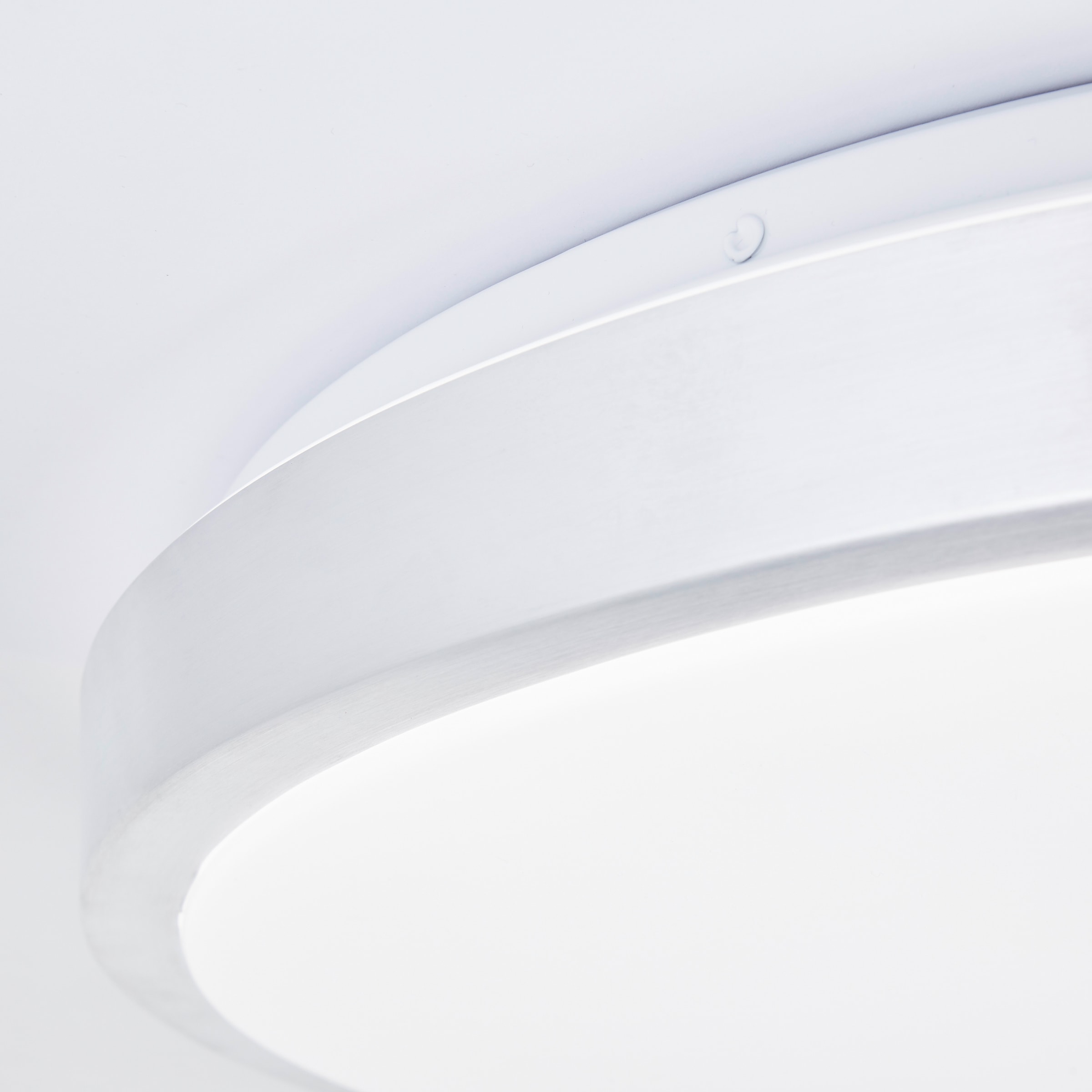 BreLight LED Wandleuchte »Livius«, D 49 cm, 3800 lm, 3000-6500 K, CCT, dimmbar, nickelfarben