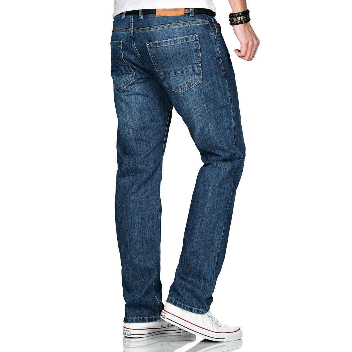 Alessandro Salvarini Comfort-fit-Jeans »A. Salvarini Marco Designer Herren Jeans Hose Basic Stretch Jeanshose Comfort Fit«