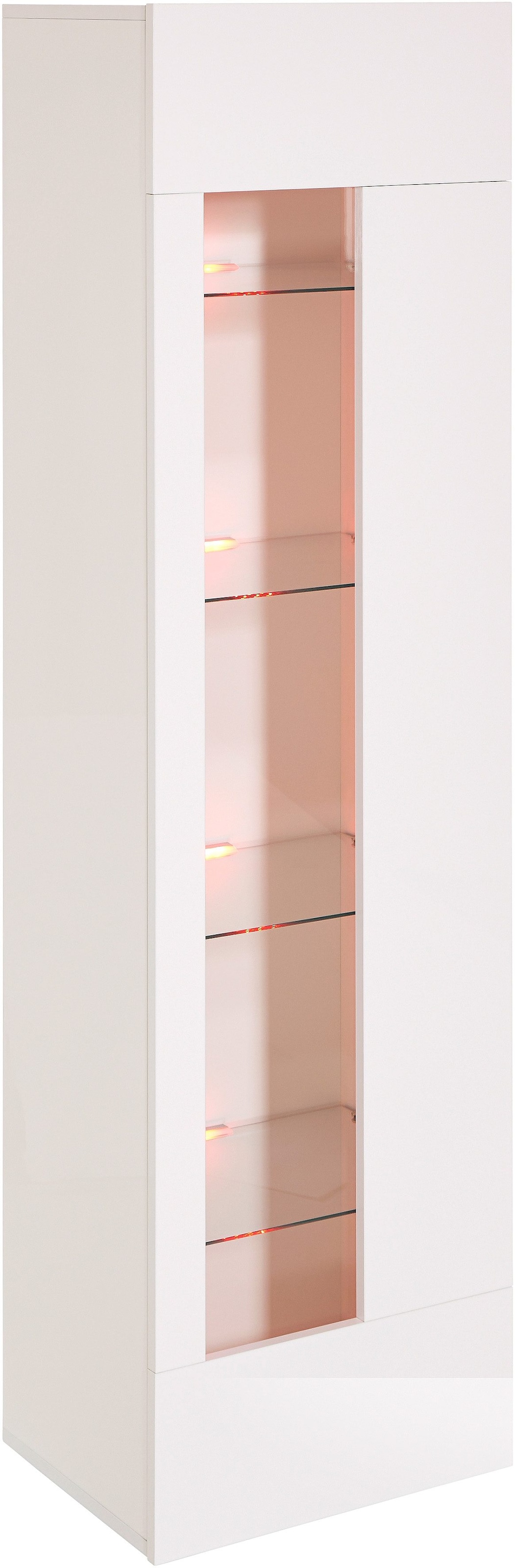 borchardt Möbel Standvitrine »Lissabon«, mit seitlichem Regal, Höhe 189 cm  auf Rechnung kaufen