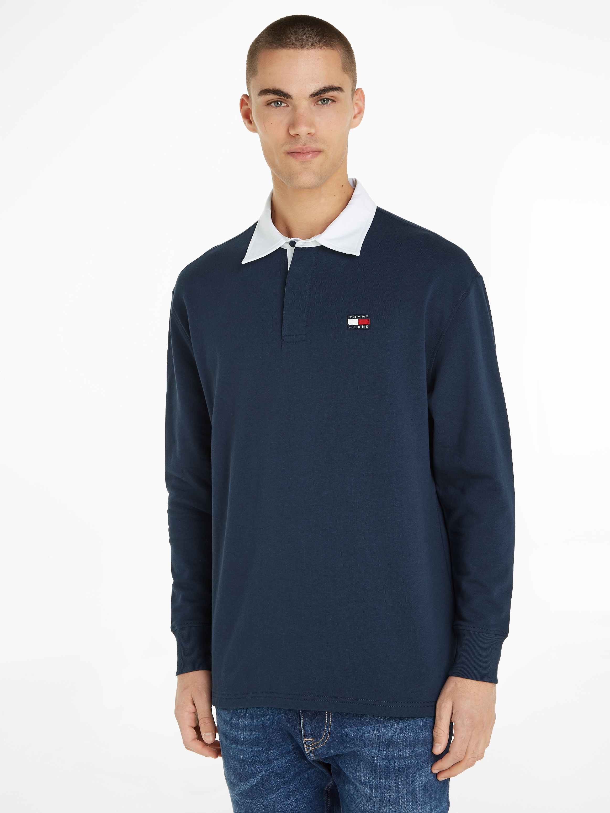 Tommy Jeans ♕ RUGBY« BADGE Langarm-Poloshirt »TJM bei