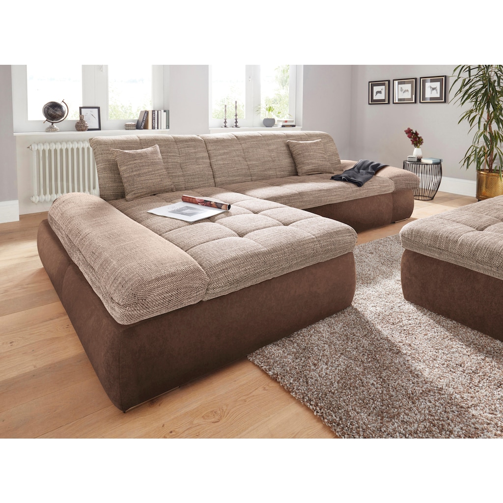 DOMO collection Ecksofa »PB Moric wahlweise mit Bettfunktion + Armteilverstellung, Schlafsofa«