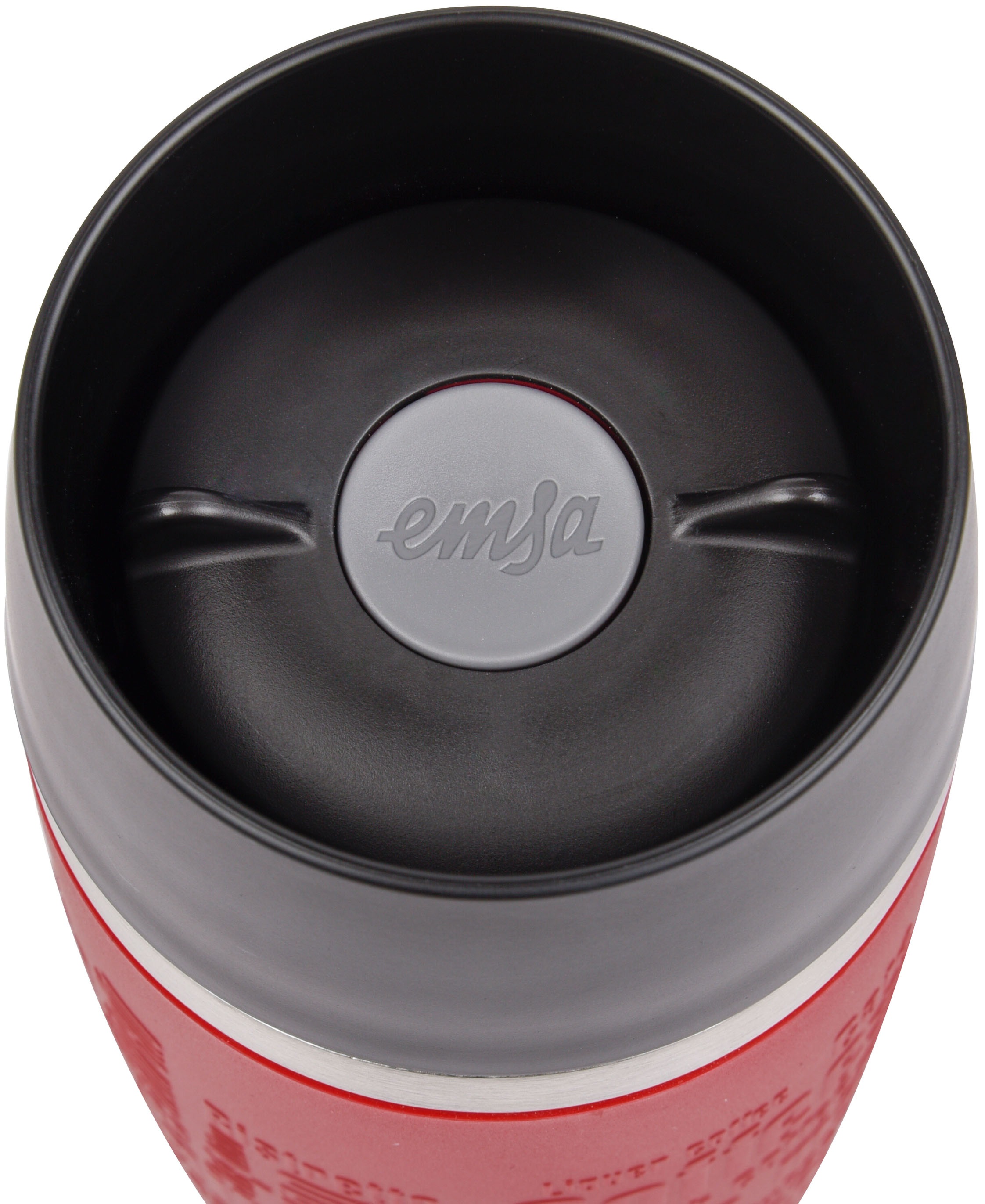 Emsa Thermobecher »Travel Mug«, (1 tlg.), Edelstahl, 360°Trinköffnung, 4h heiß/8h kalt, 360 ml
