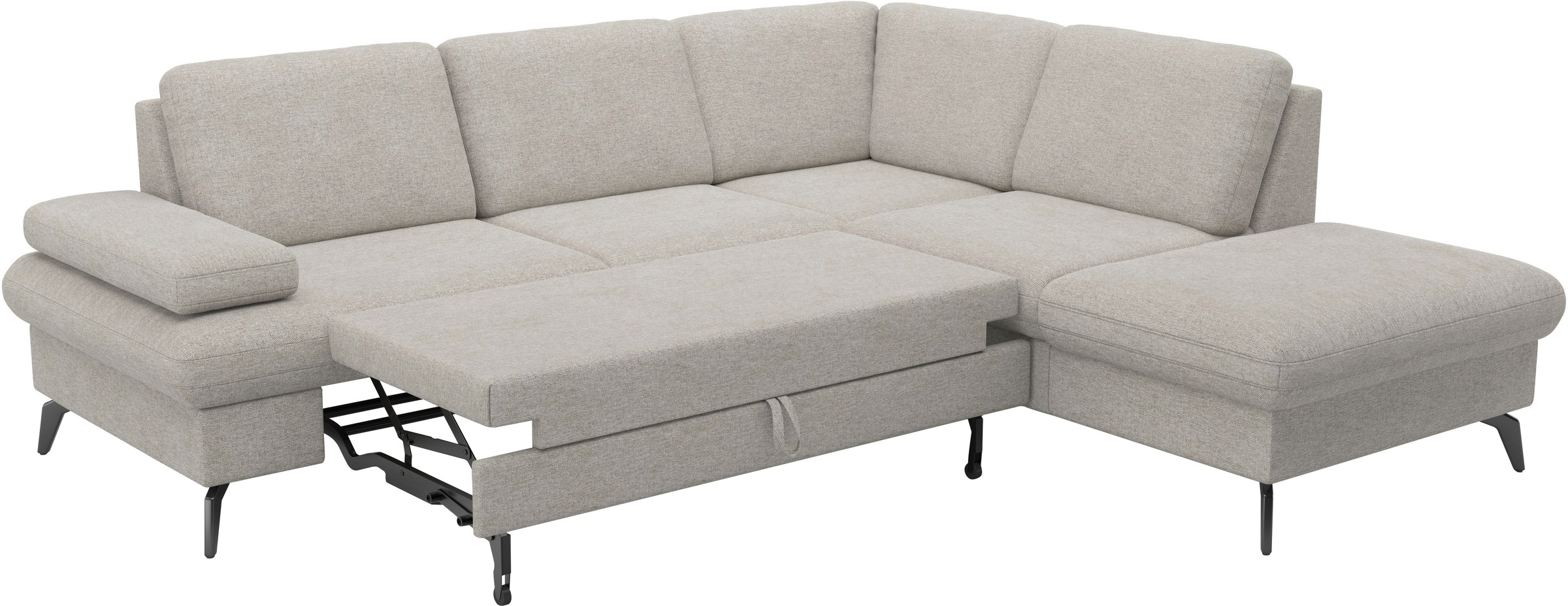 sit&more Ecksofa »Morris Jubi L-Form, B: 238 cm«, mit Armteilfunktion & 1 Zierkissen, optional Bettfunktion
