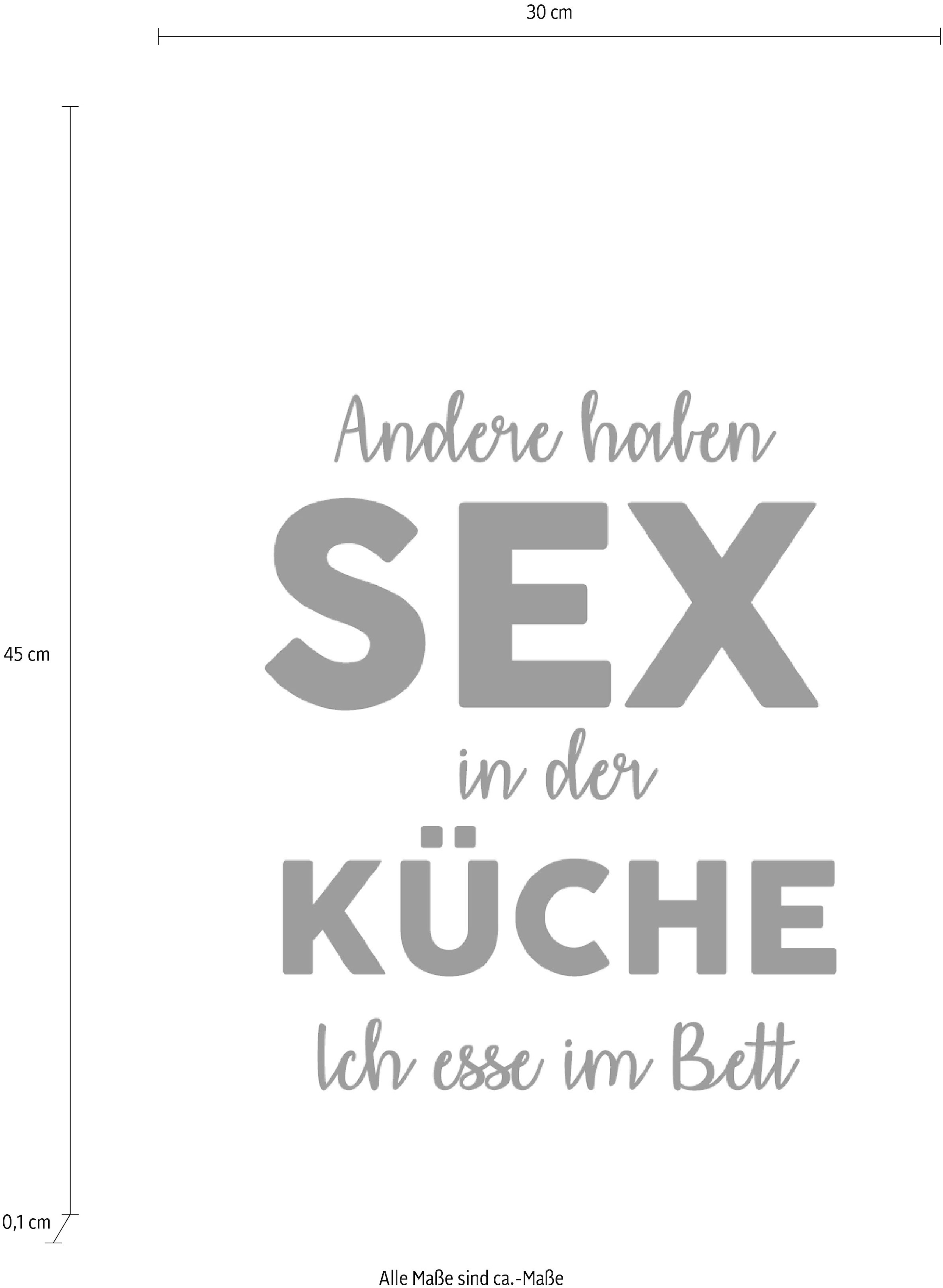 queence Wanddekoobjekt »Andere haben Sex in der ...«, Schriftzug auf  Stahlblech auf Raten kaufen